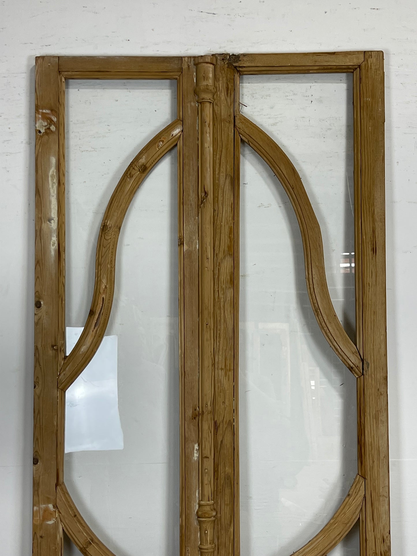 Antique French Panel Doors with Carving (97.5 x 42) M052 needs new glass
