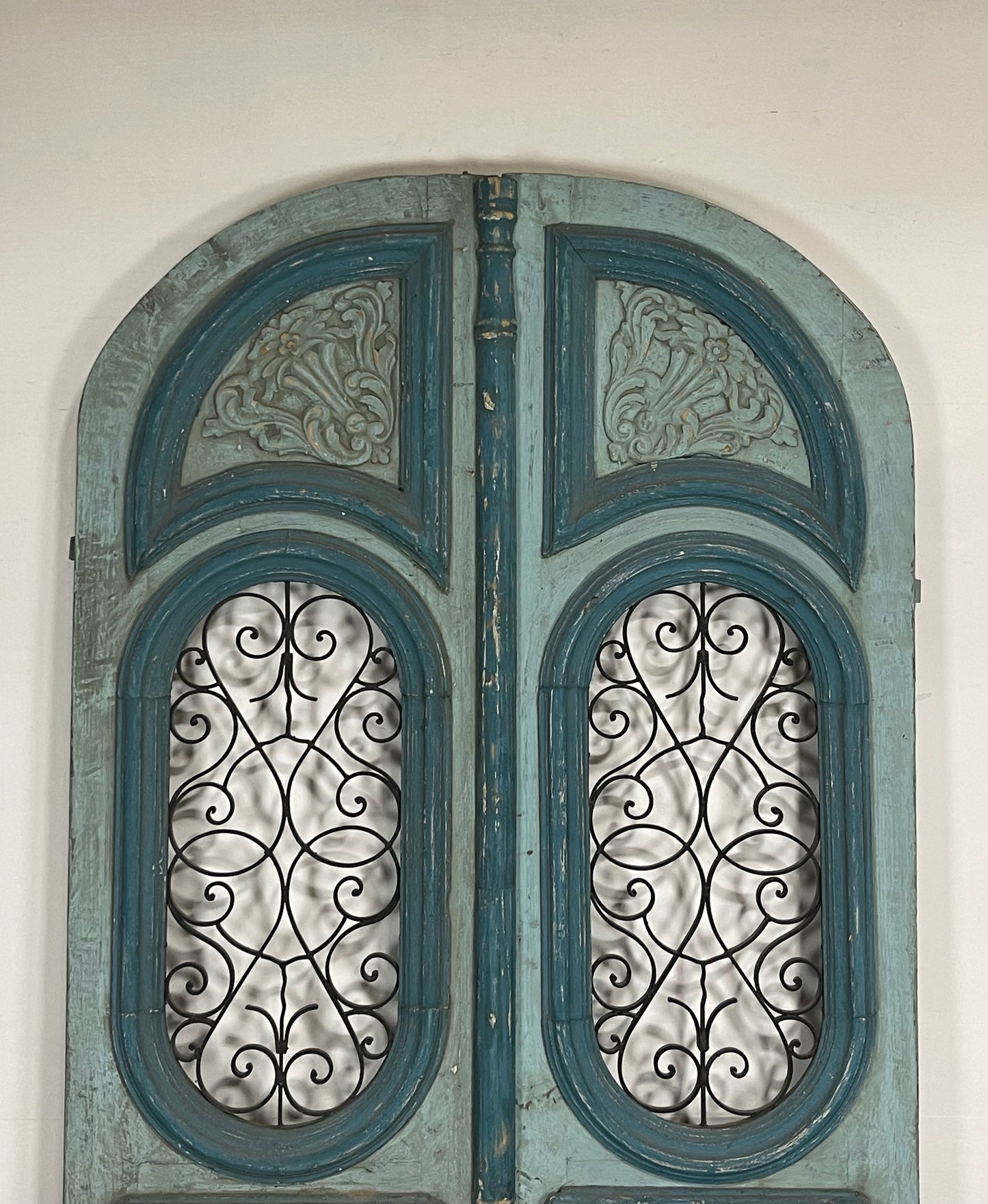 Antique French Panel Doors with Metal (111 x 55) N001