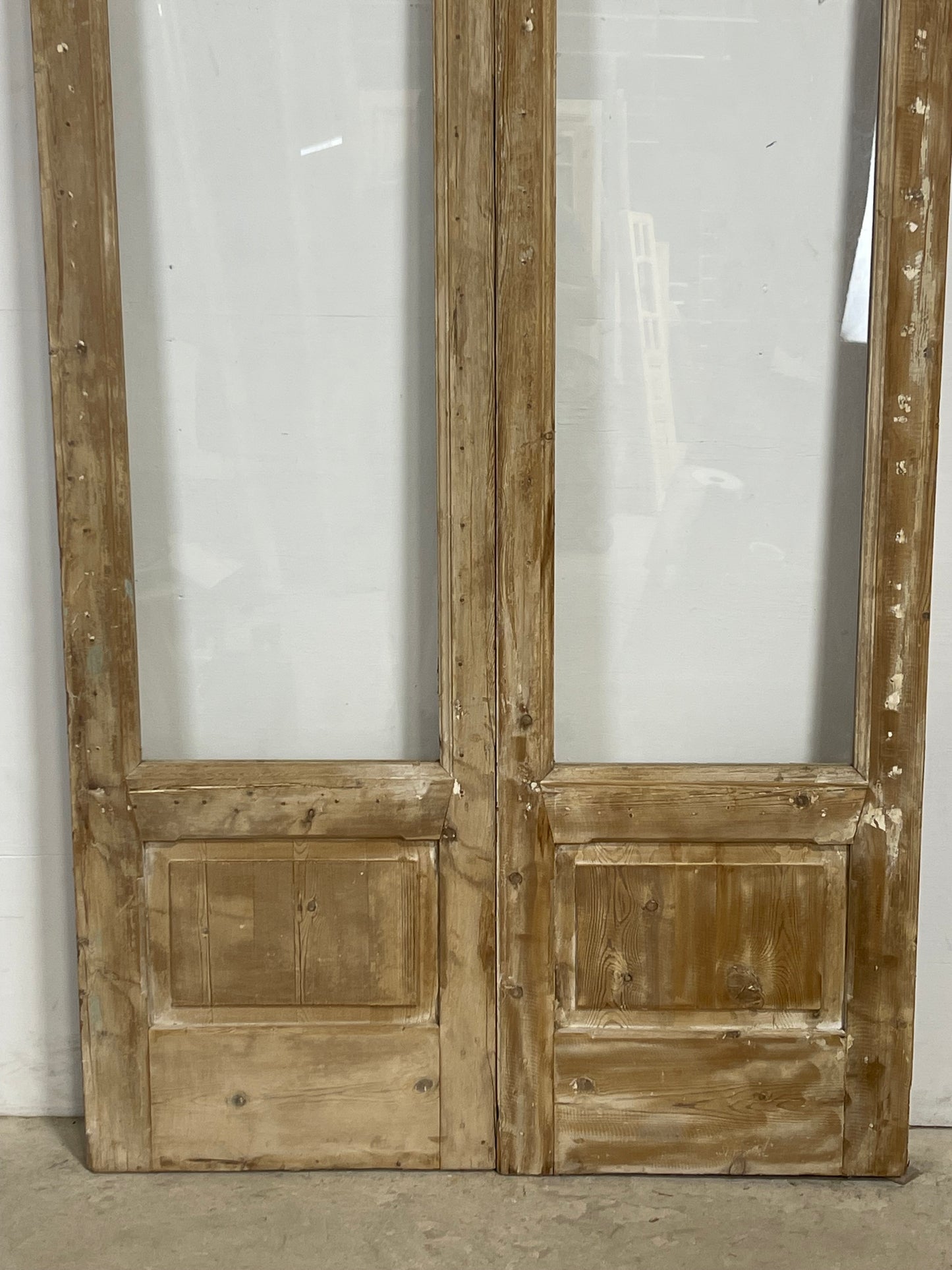Antique French Panel Doors with glass (107x46.75) M088