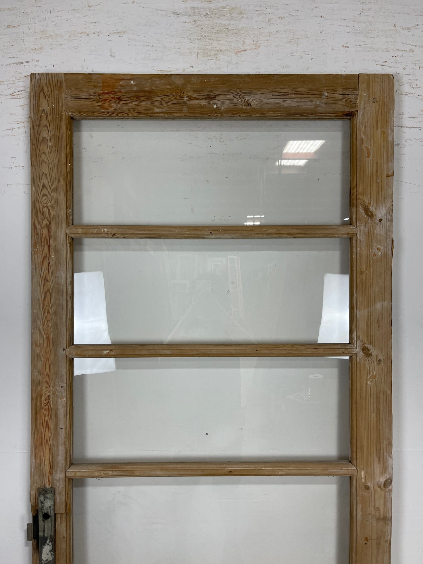 Antique French Panel Door - Single with glass (87.5x37) O273