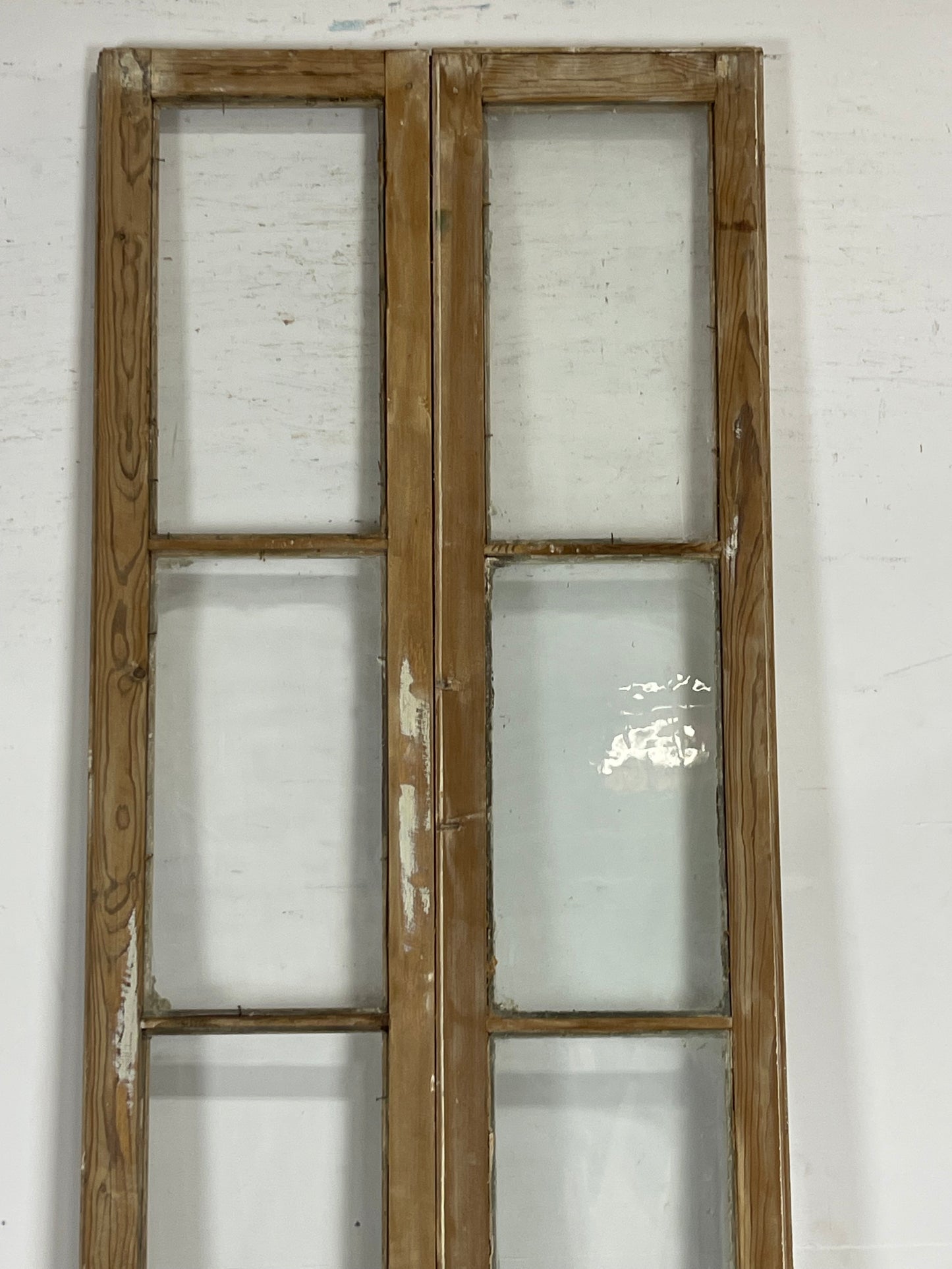 Antique French Panel Doors with glass (103.75x30.75) M081