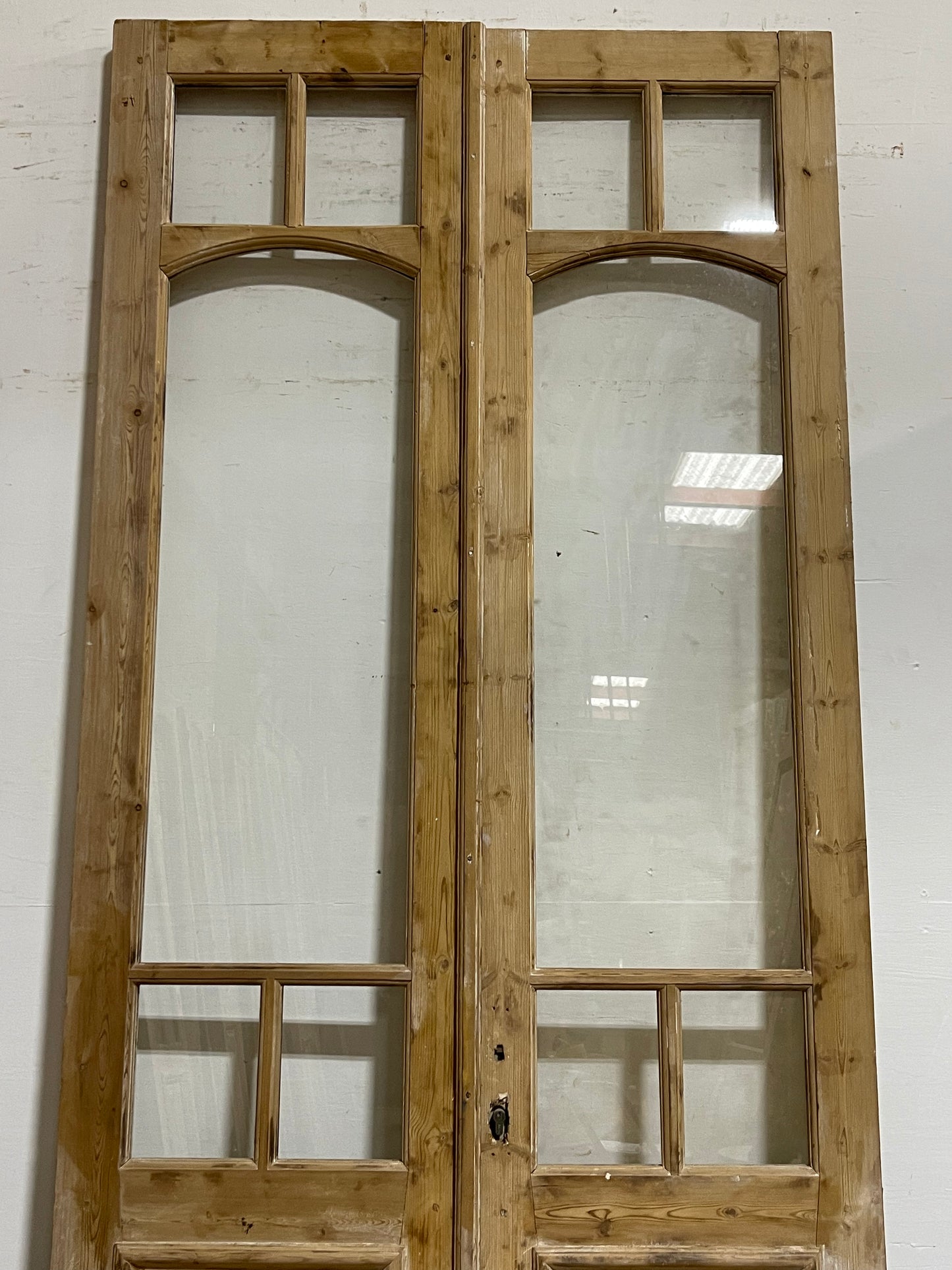 Antique French Panel Doors with Glass (101x44) J321