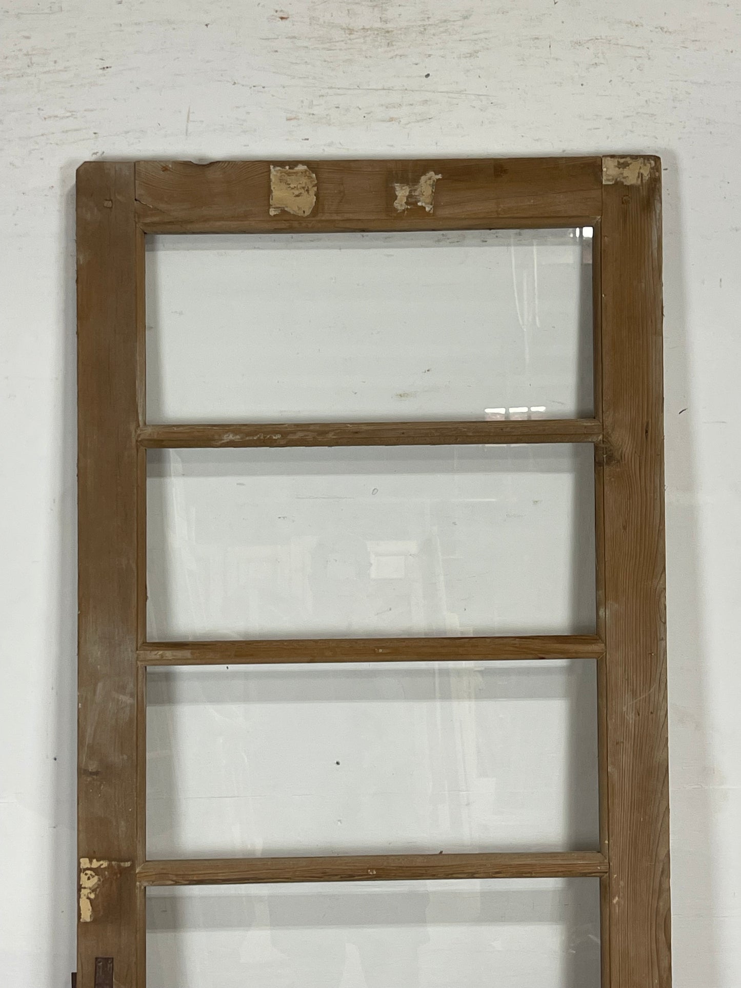 Antique French Panel Door with Glass  (84 x 32.25) M239