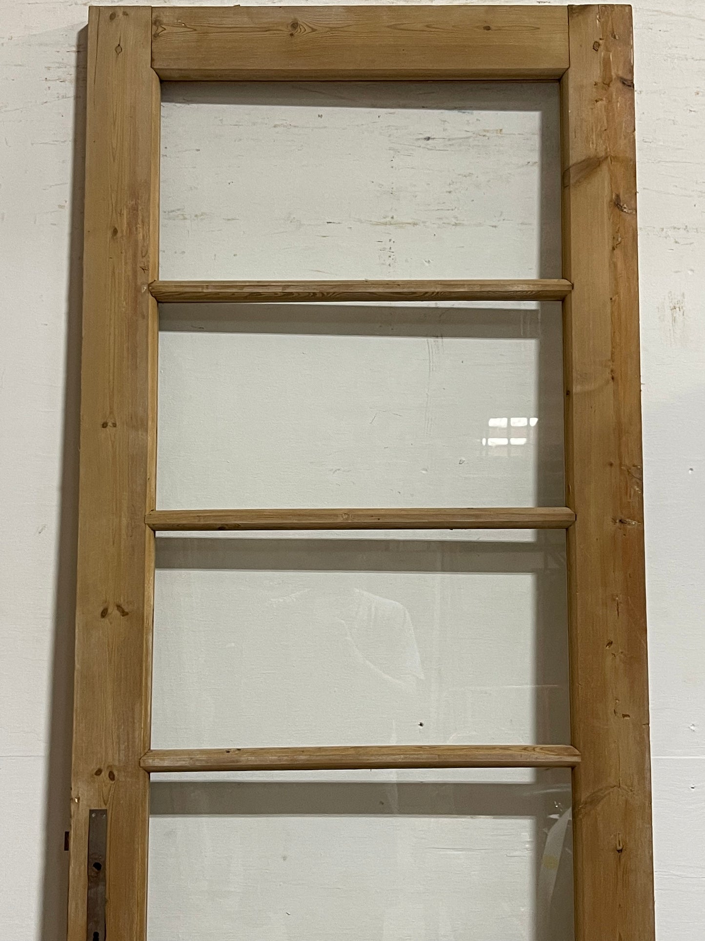 Antique French Panel Door with Glass (92.25x32) J903