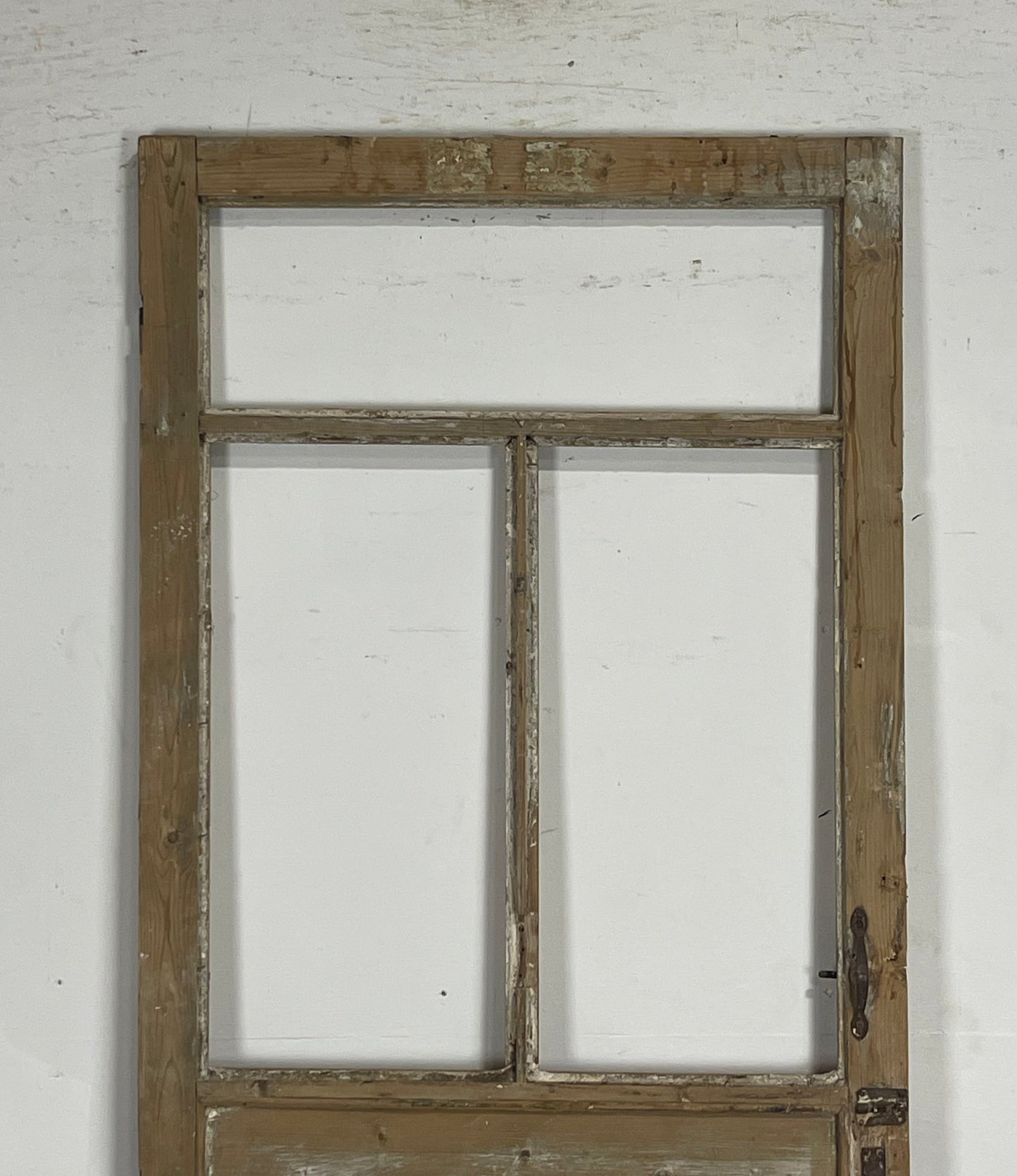 Antique French Panel Door with Glass  (85.25x31.25) M245