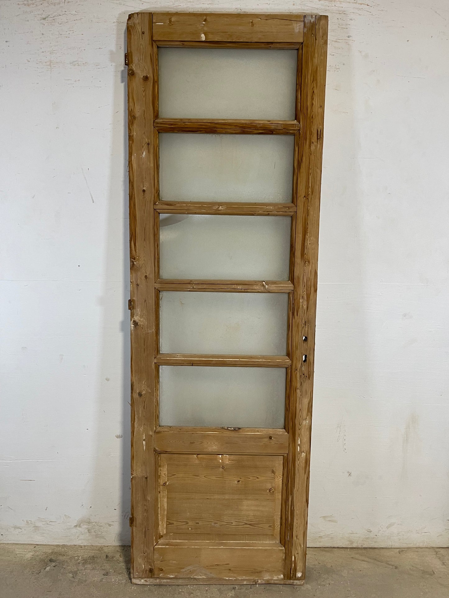 Copy of Antique French Panel Door with Glass (86.25x28) L133