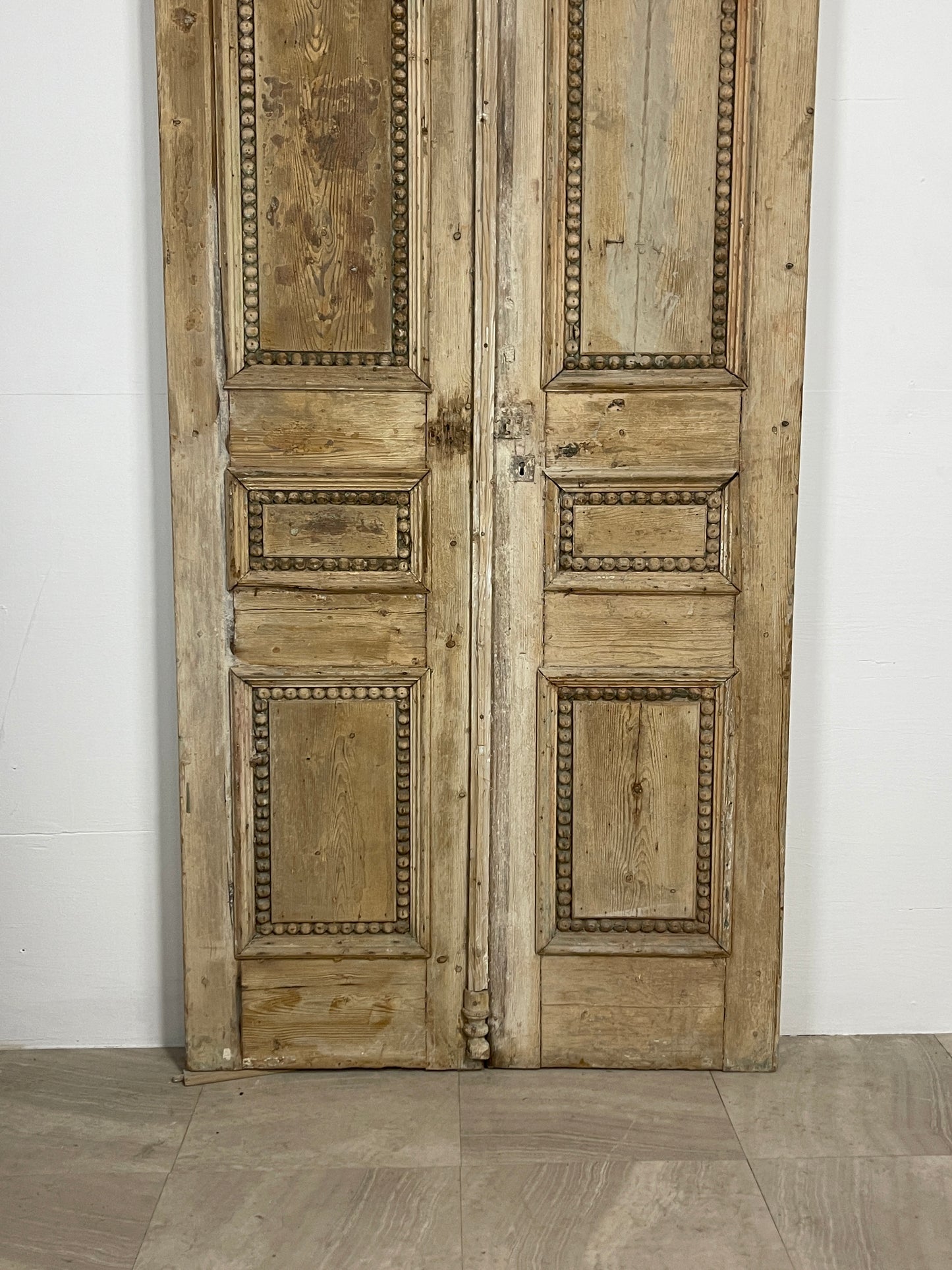 Antique French panel doors with Carvings (104 x 42.5) O2
