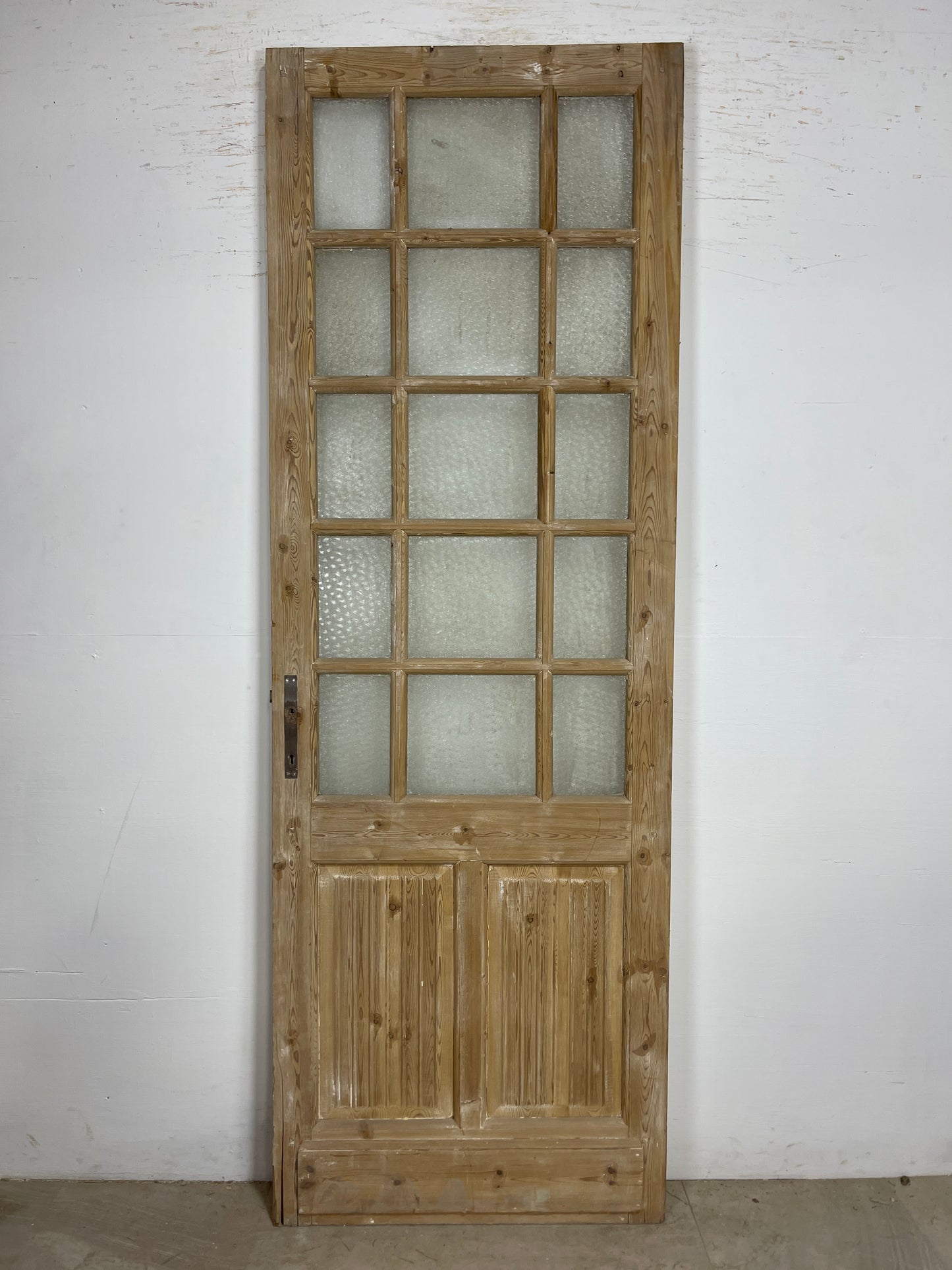Antique French Panel Door - Single with glass (93.5x32.25) O247