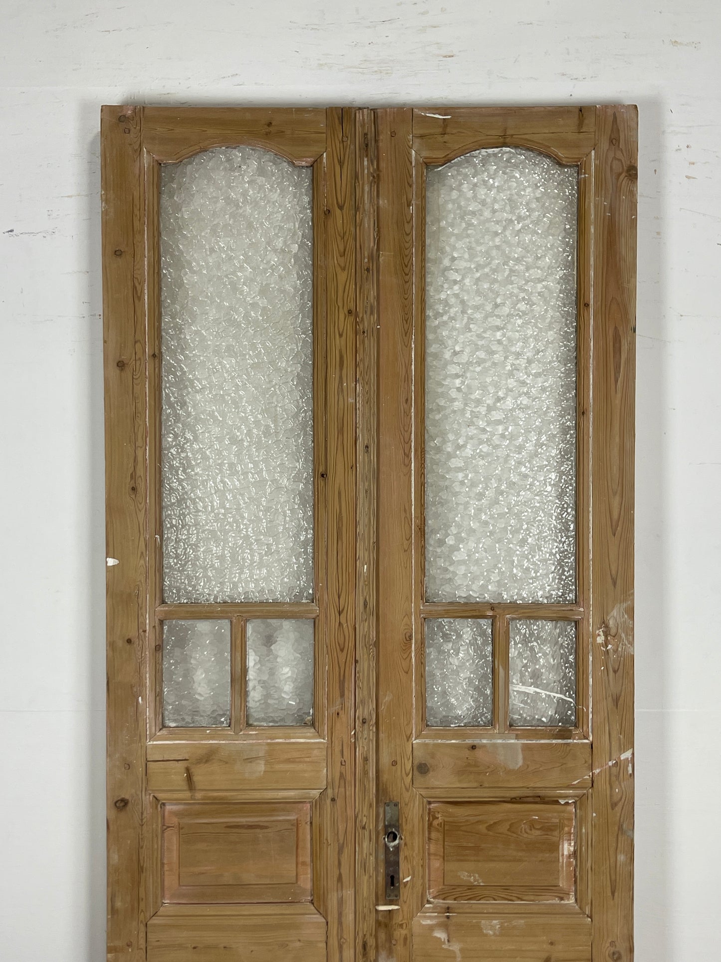Antique French panel doors with Glass (93.5 x 39.25) O64