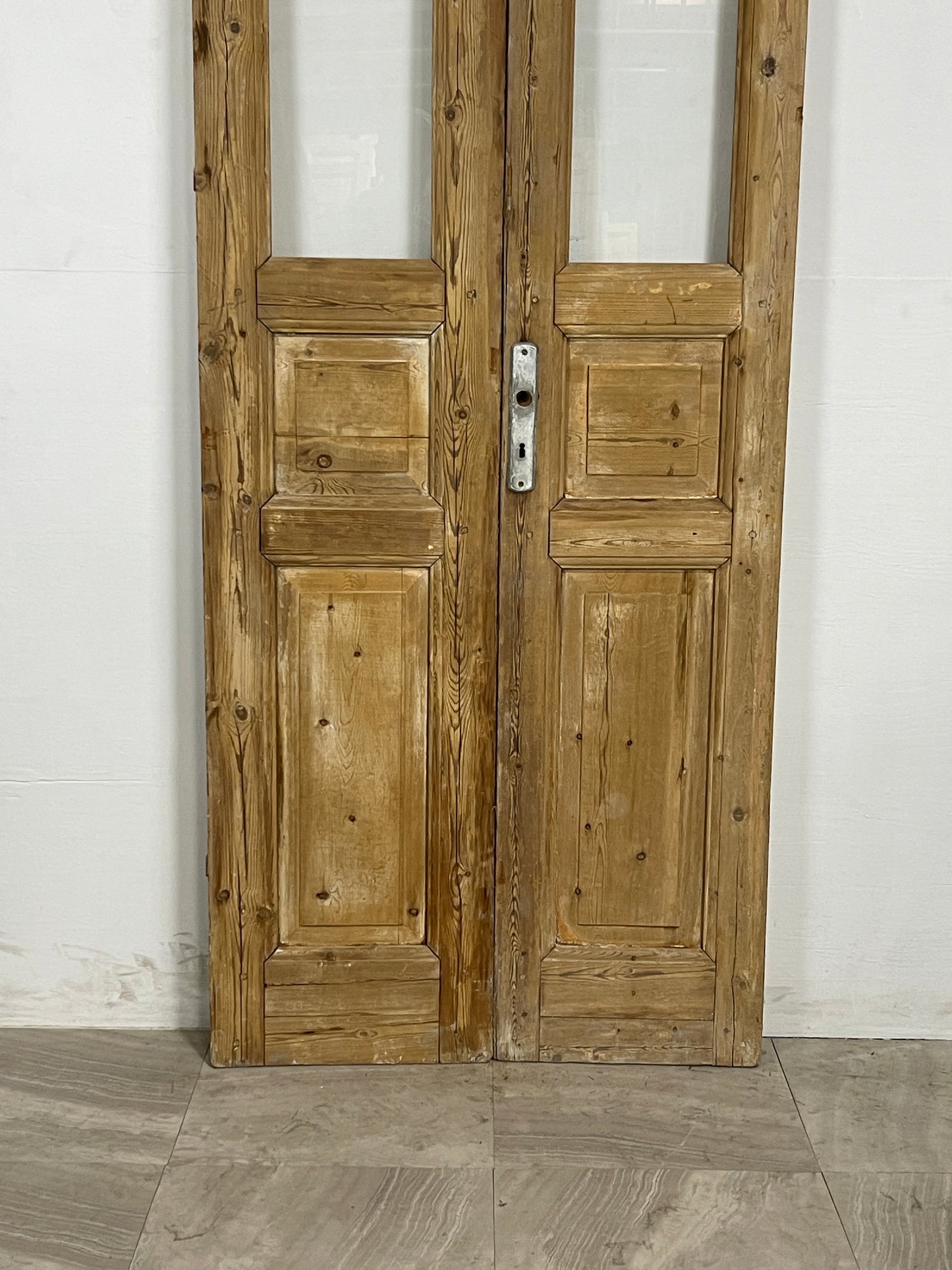 Antique French Panel Doors with Glass (94.5 x 34) N038