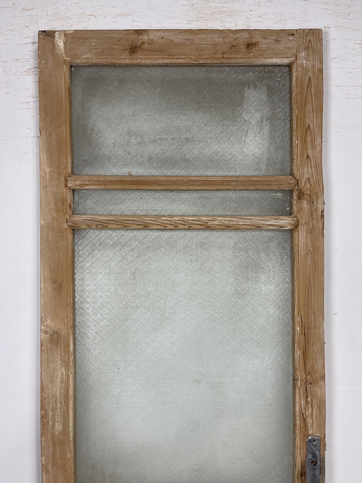 Antique French Panel Door - Single with glass (90x37) O266