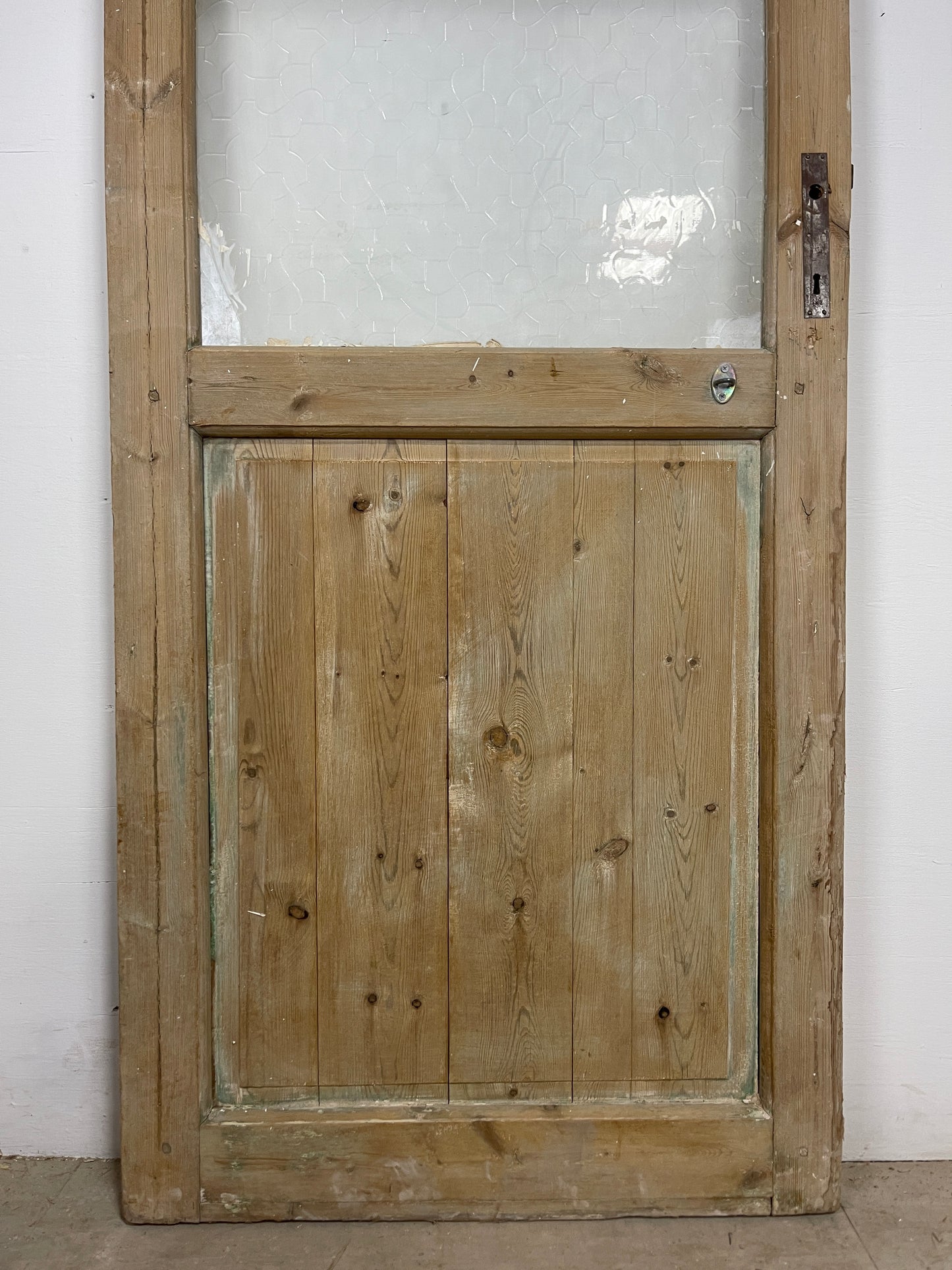 Antique French Panel Door - Single with glass (82.75x31.5) O251