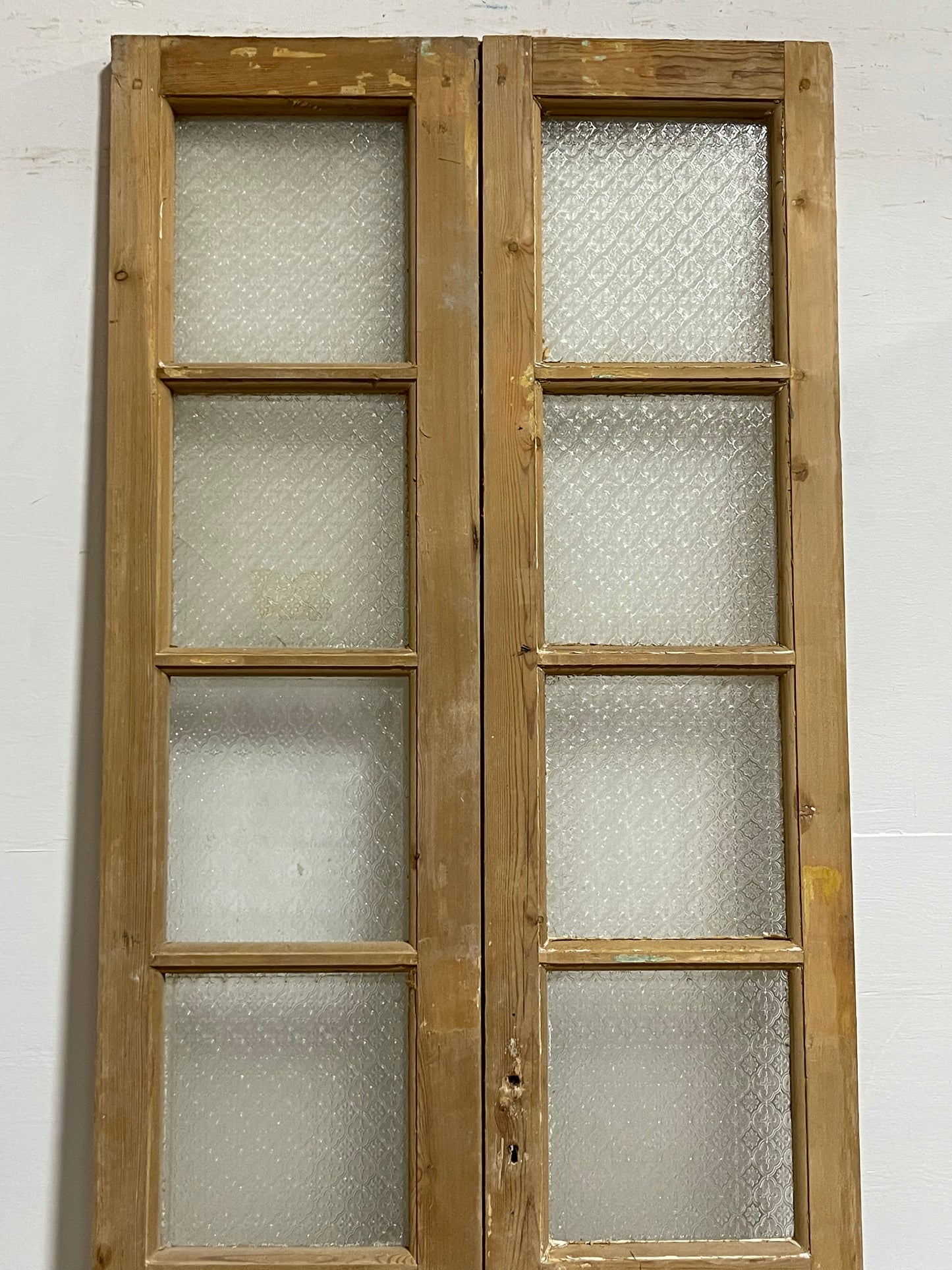 Antique French Panel Doors withg Glass (84.25x32.25) J324B