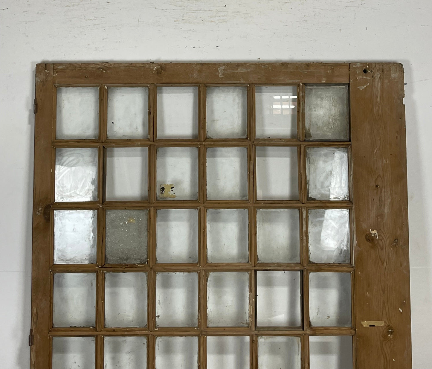 Antique French Panel Door with Glass (80x55) M196