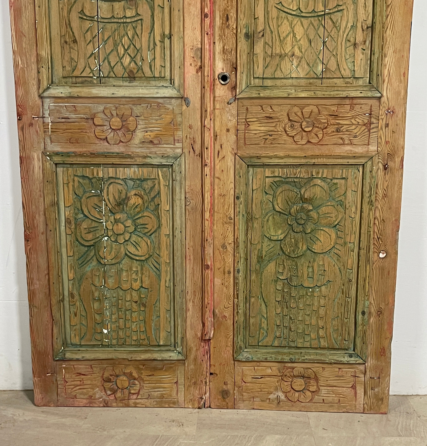 Antique French panel doors with Carvings (105 x 59.25) P40