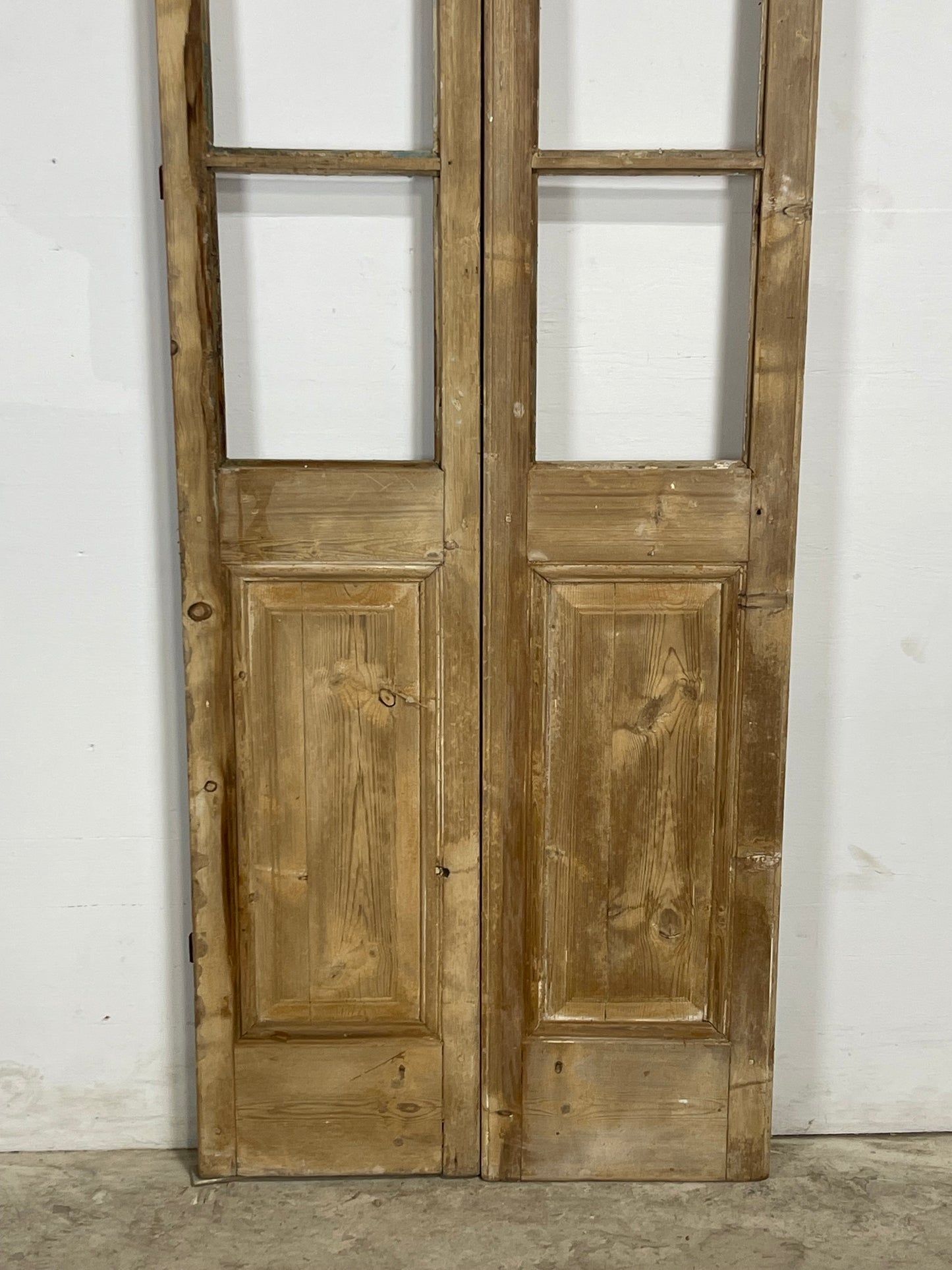 Antique French Panel Doors with glass (96.75x29) M076