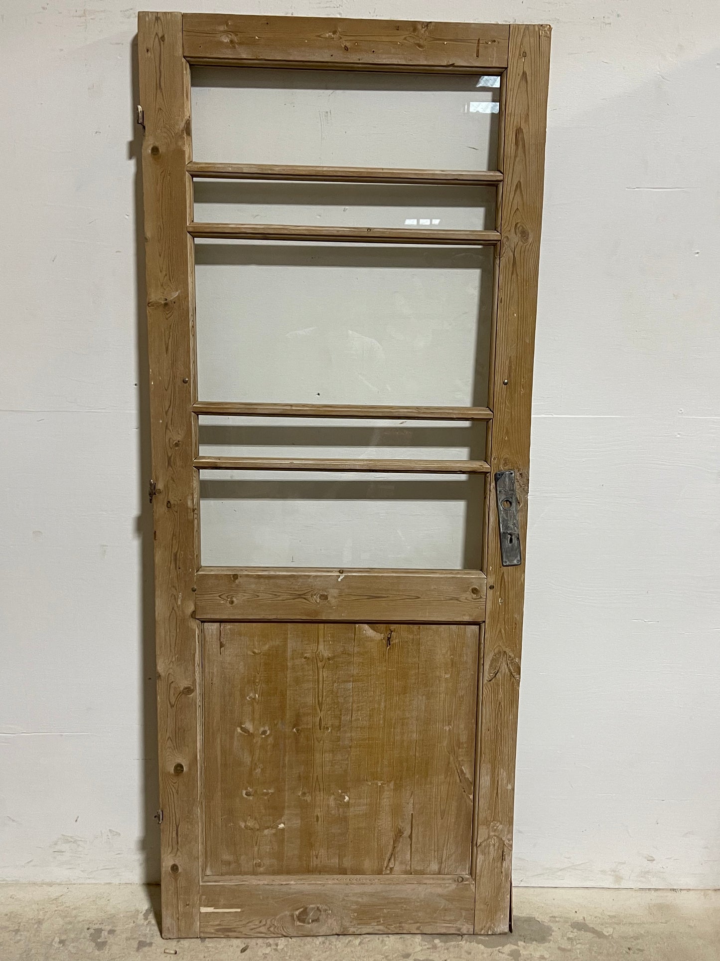 Antique French Panel Door with Glass (79.5x32) J907
