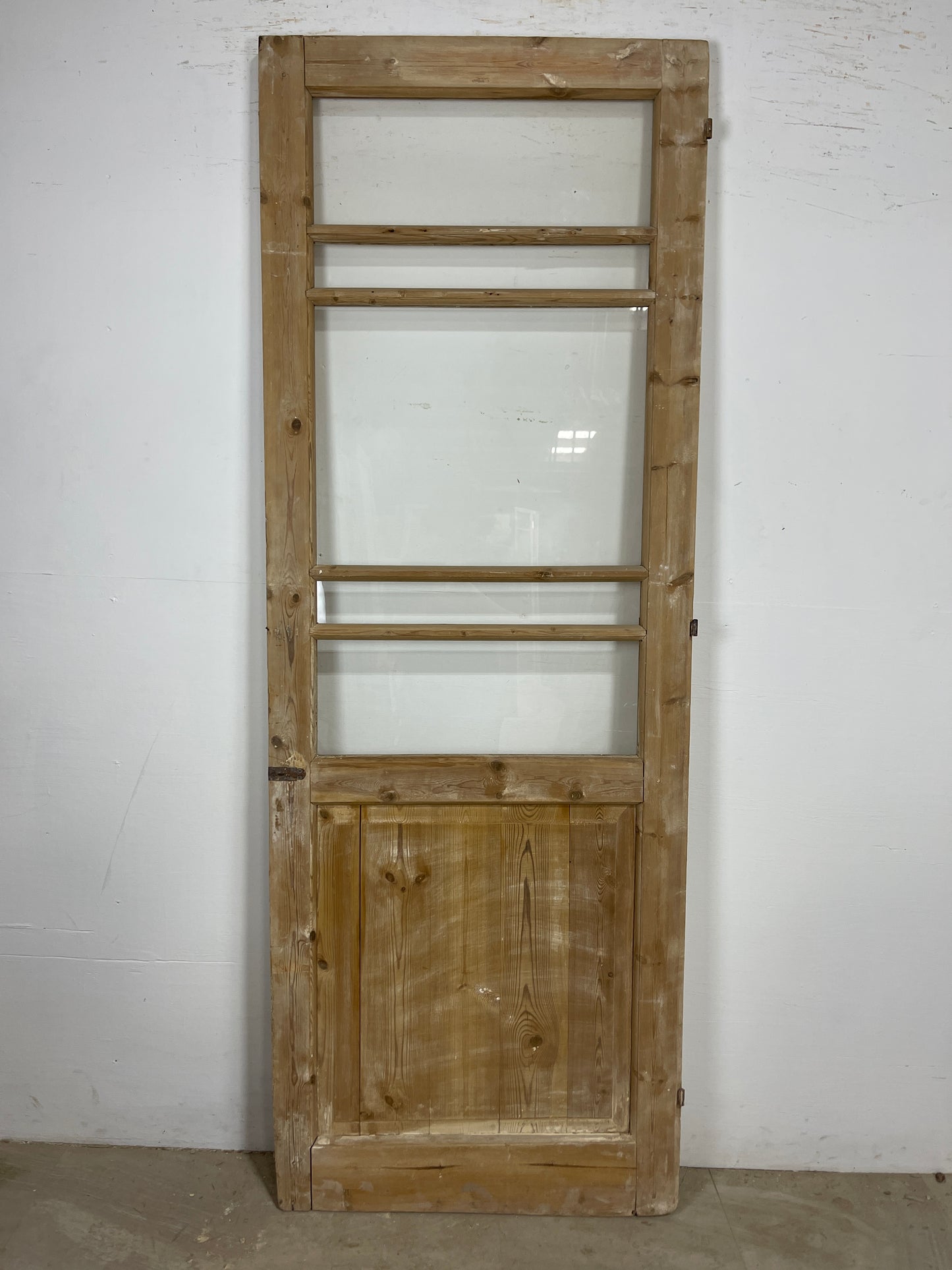 Antique French Panel Door - Single with glass (86.5x31.75) O279