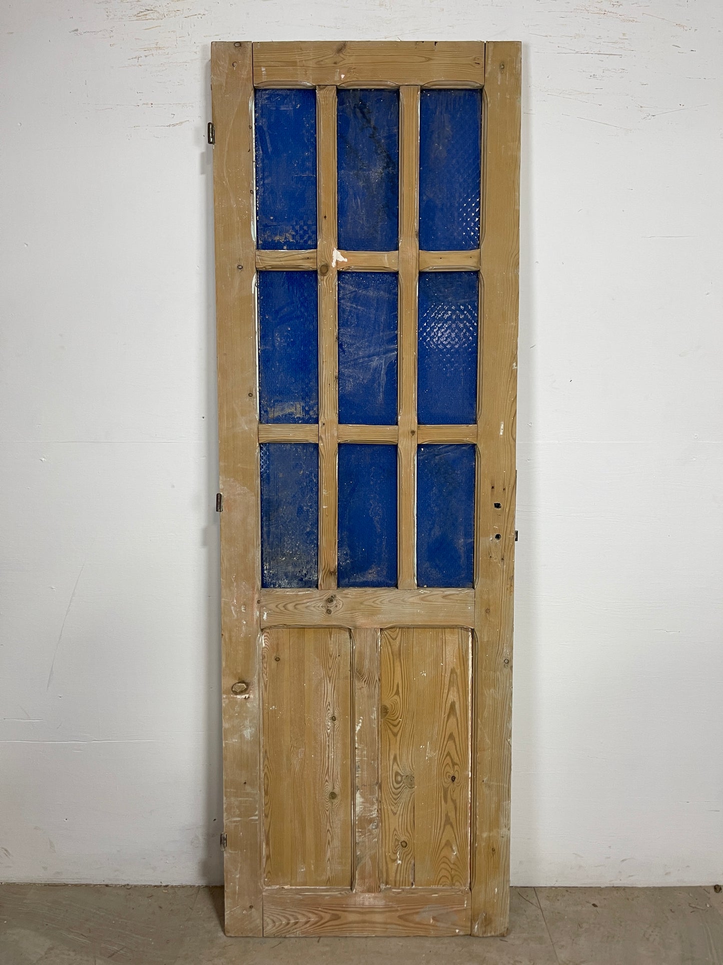 Antique French Panel Door - Single with glass (83x27.5) O250