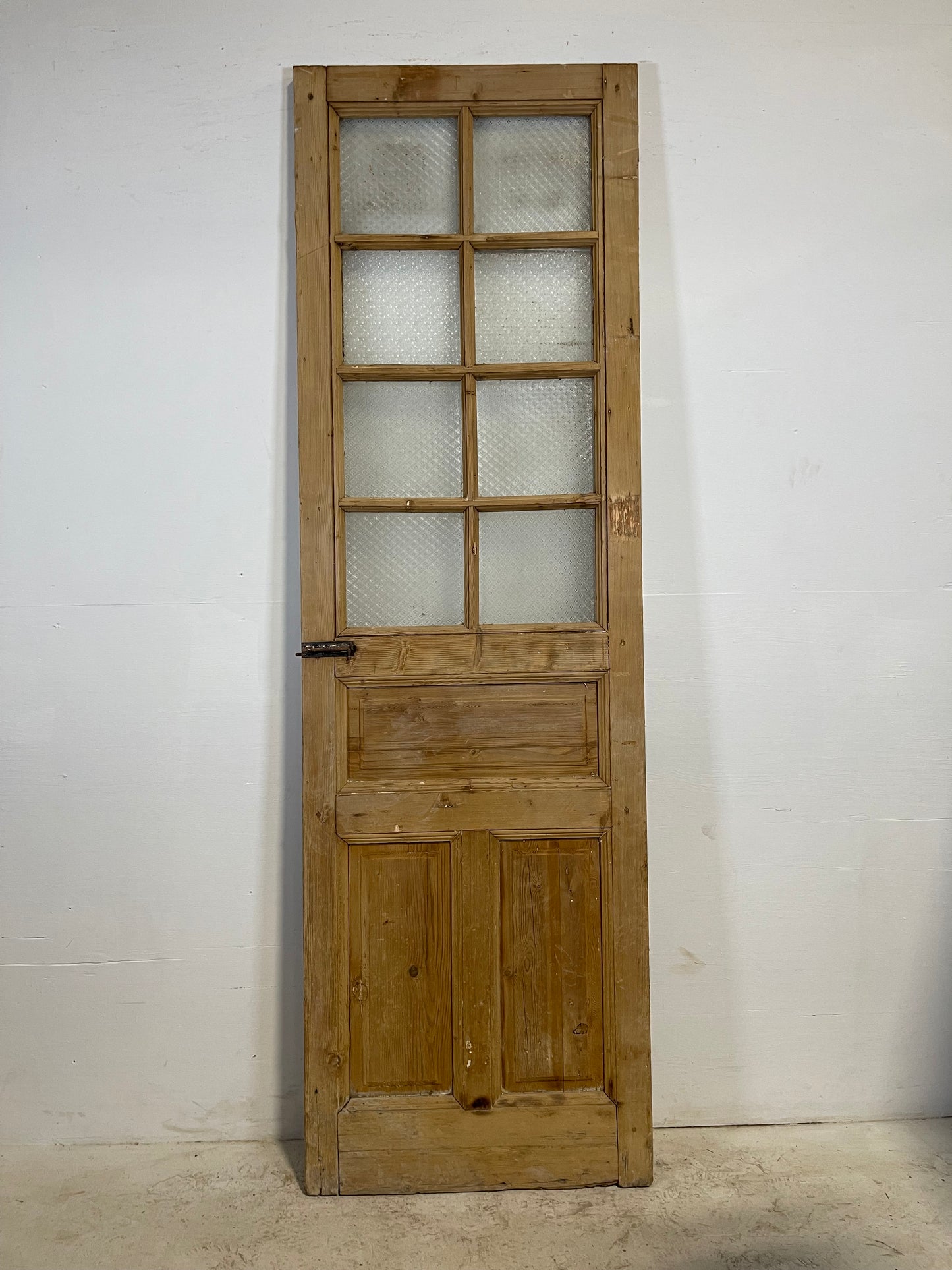 Antique French Panel Door with Glass  (92x28.25) L243