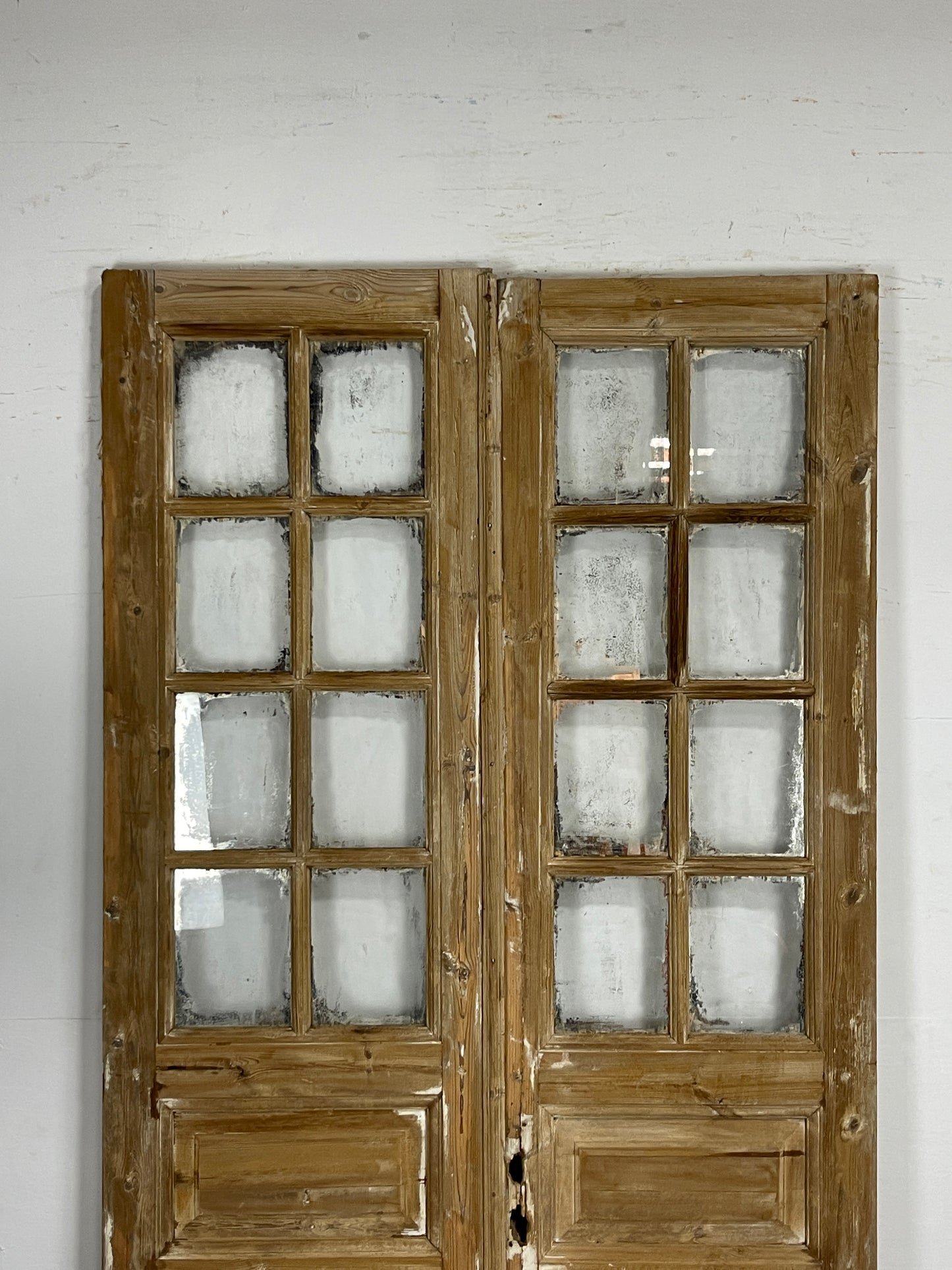 Antique French Panel Doors with Glass (94.75 x 47.5) N054