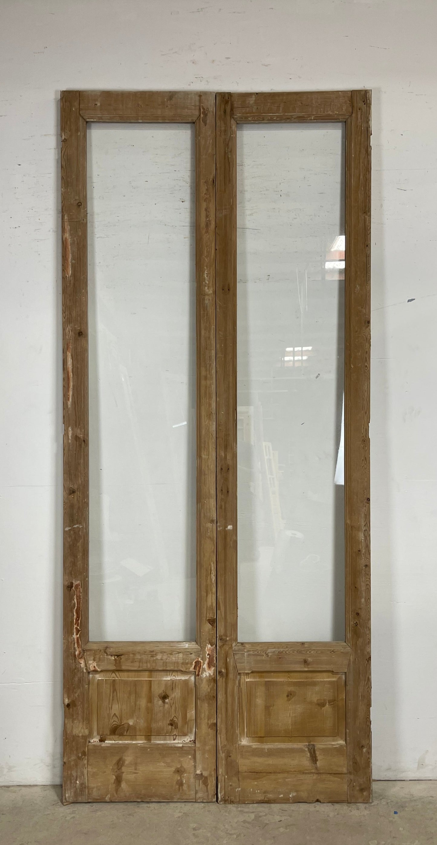 Antique French Panel Doors with glass (107x46.75) M088