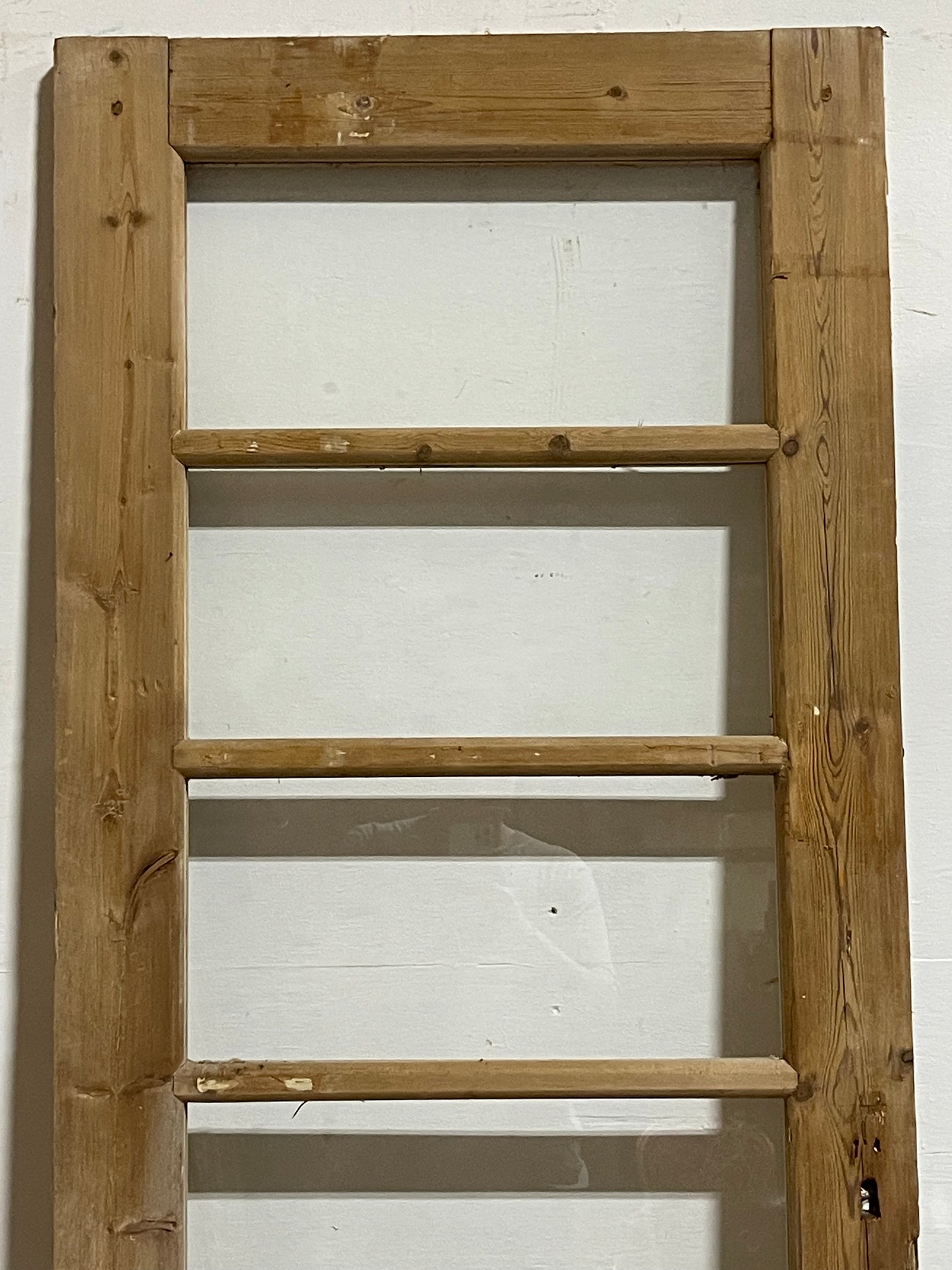 Antique French Panel Door with Glass (79.75x27.5) J913