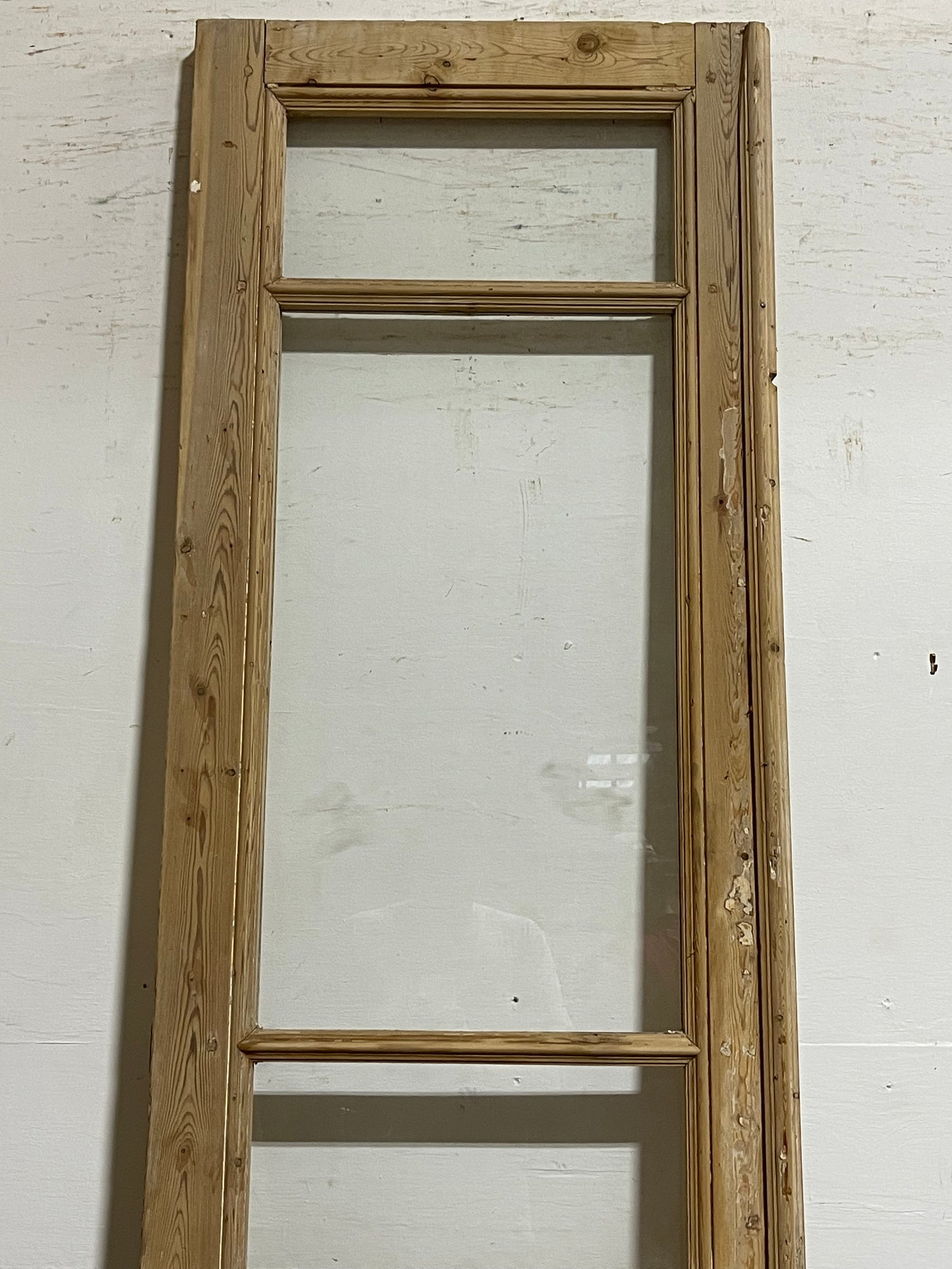 Antique French Panel Door with Glass (93.75x26.25) K311