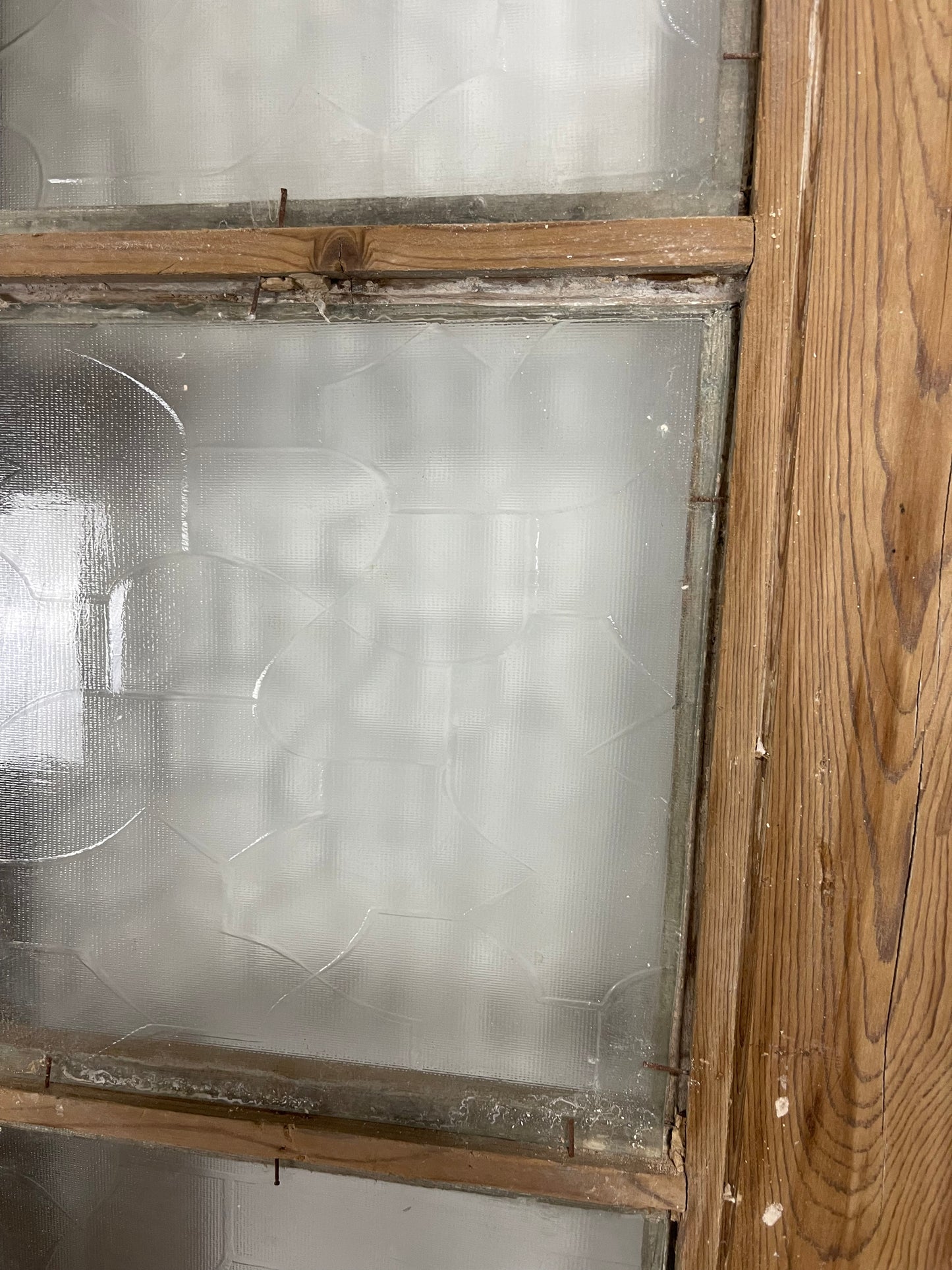 Antique French Panel Doors with glass (93x35.25) M121