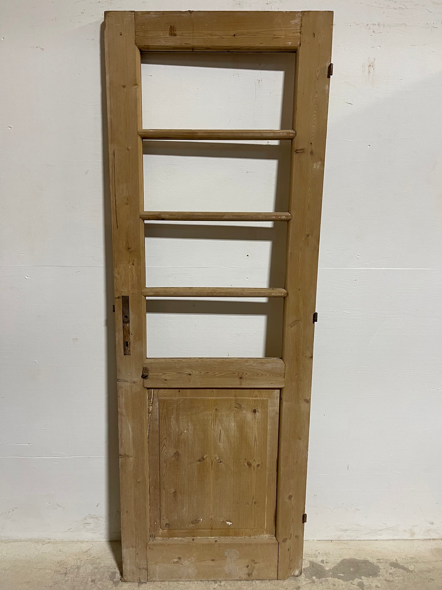Antique French Panel Door with Glass (80x27.5) J904