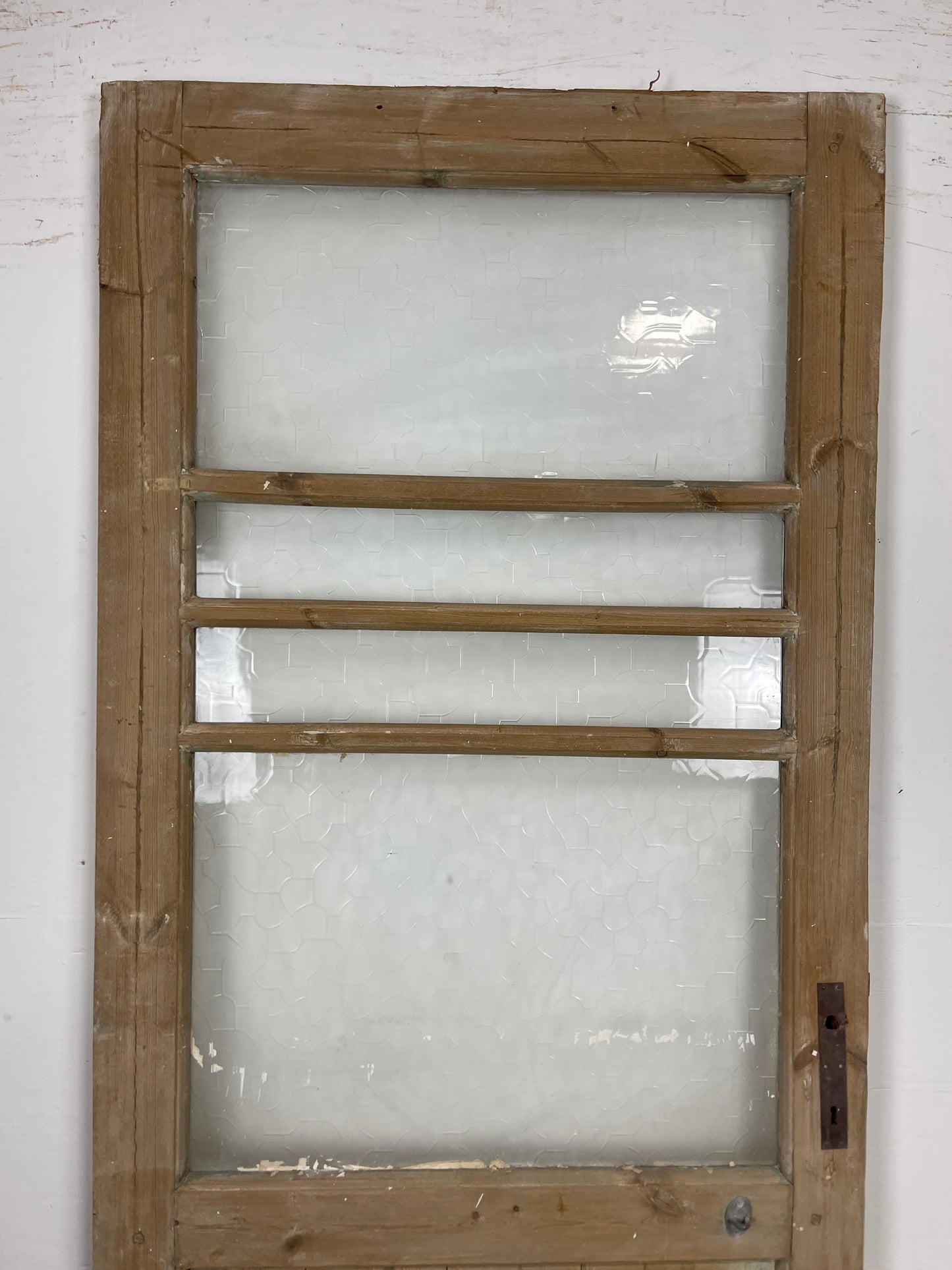 Antique French Panel Door - Single with glass (82.75x31.5) O251