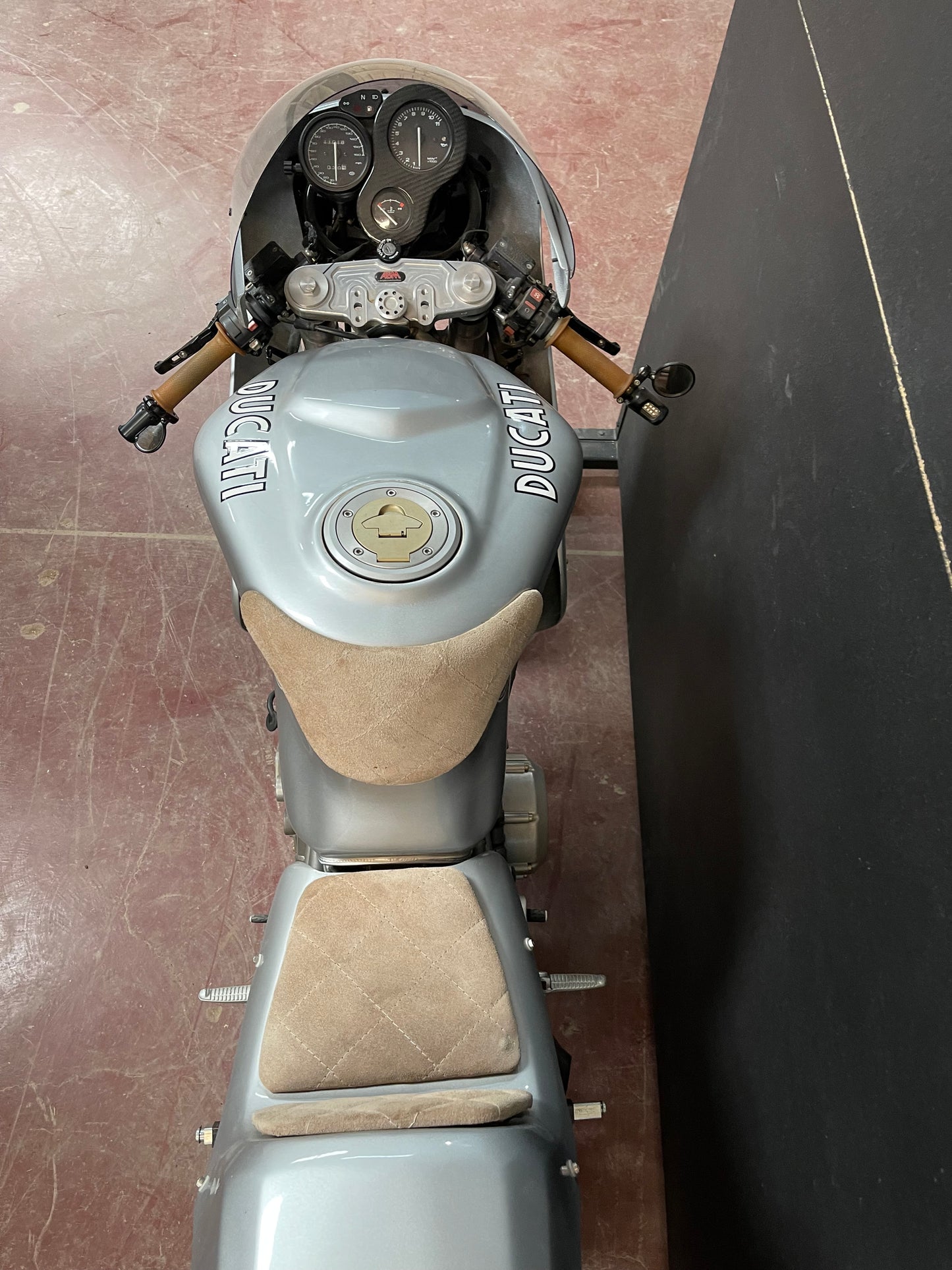 Silver Ducati Motorcycle