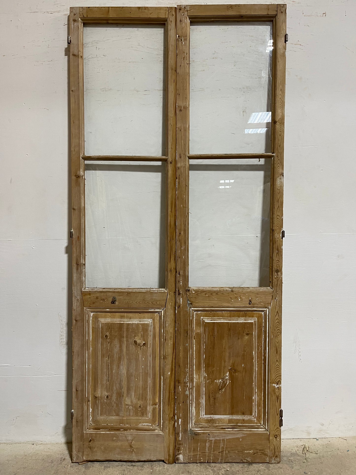 Antique French Panel Doors with glass (95.5x44.5) K304