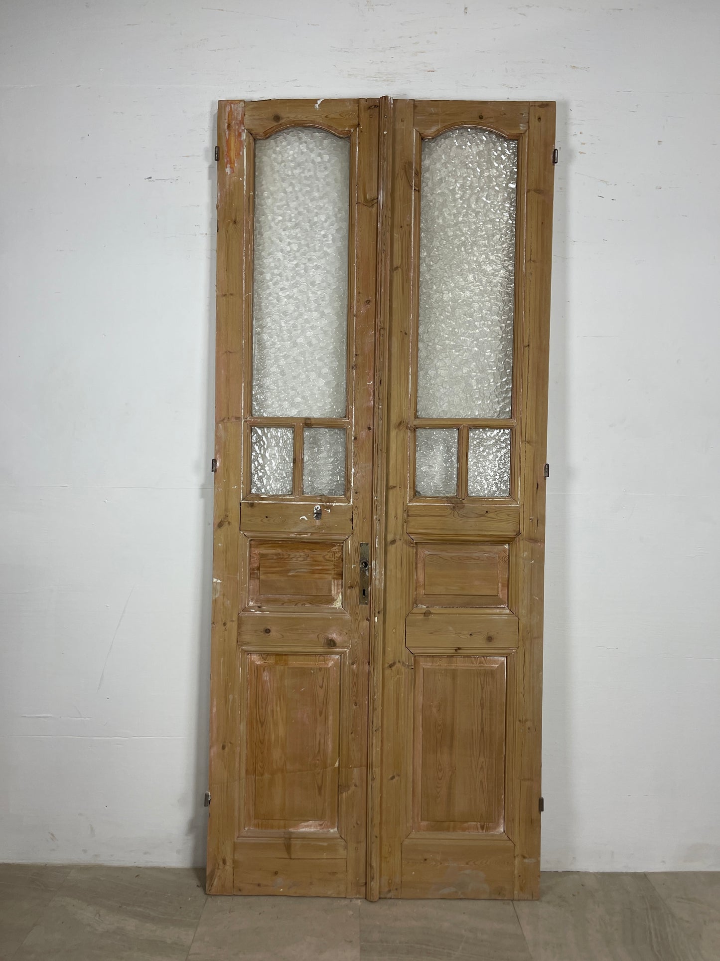 Antique French panel doors with Glass (93.5 x 39.25) O64