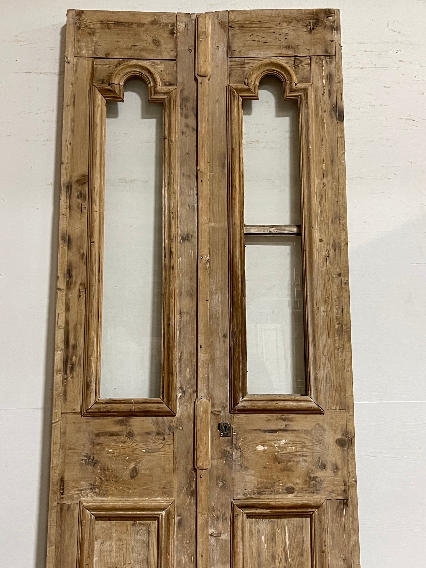 Antique French panel Doors with Glass (103.5x39.25) J318