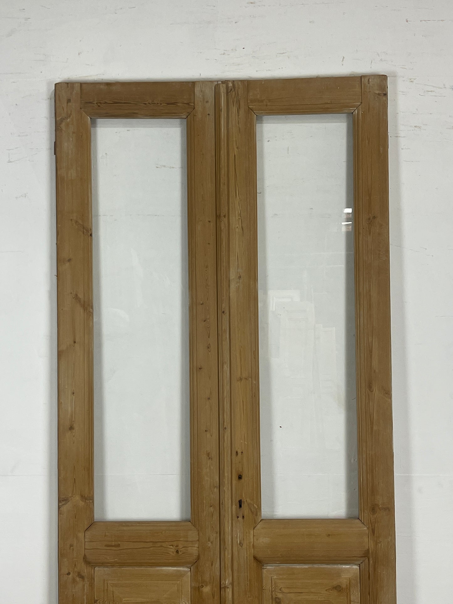 Antique French Panel Doors with Glass (95.25 x 39.5) N034