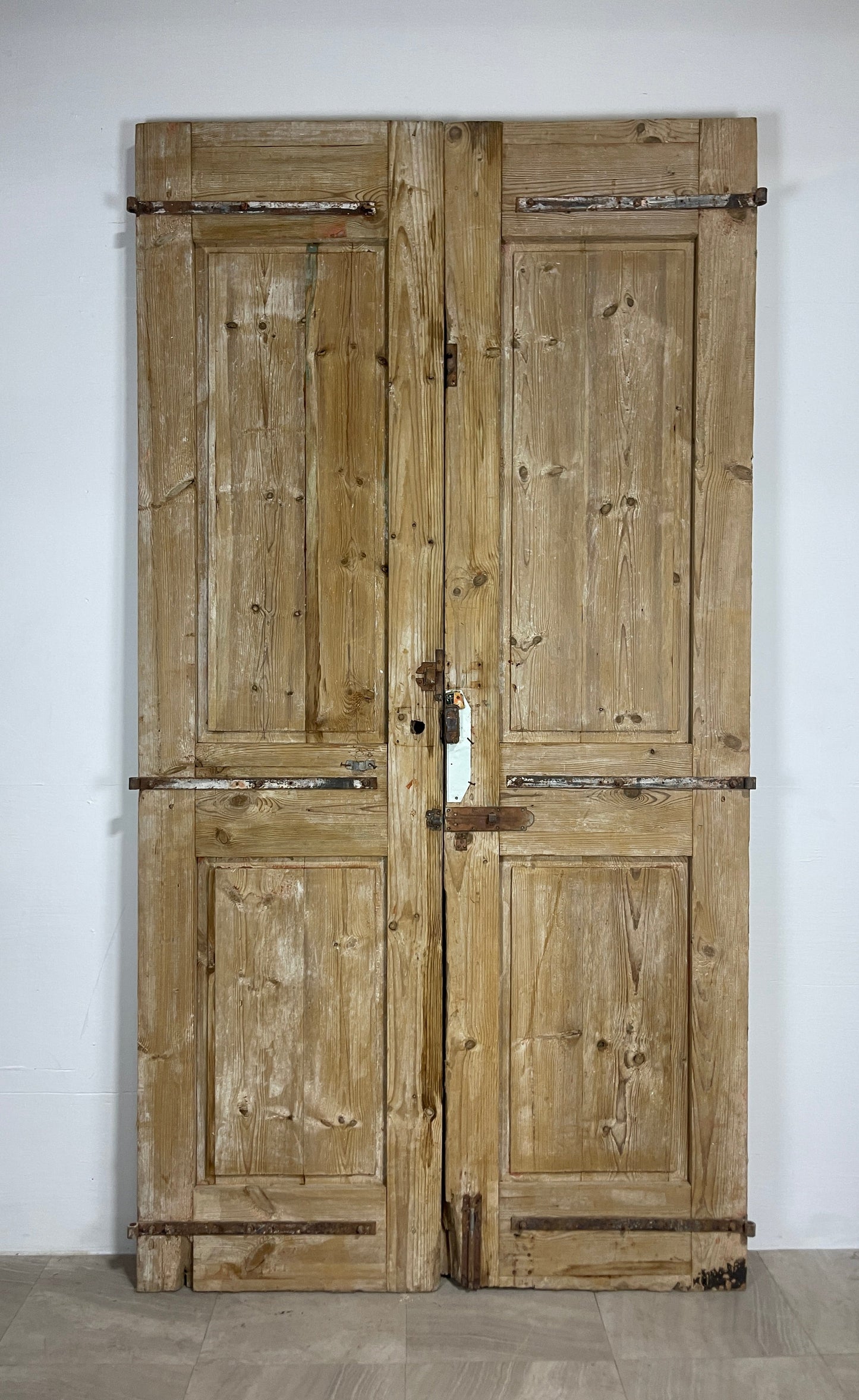 Antique French panel doors with Carvings (111 x 58.25) O4