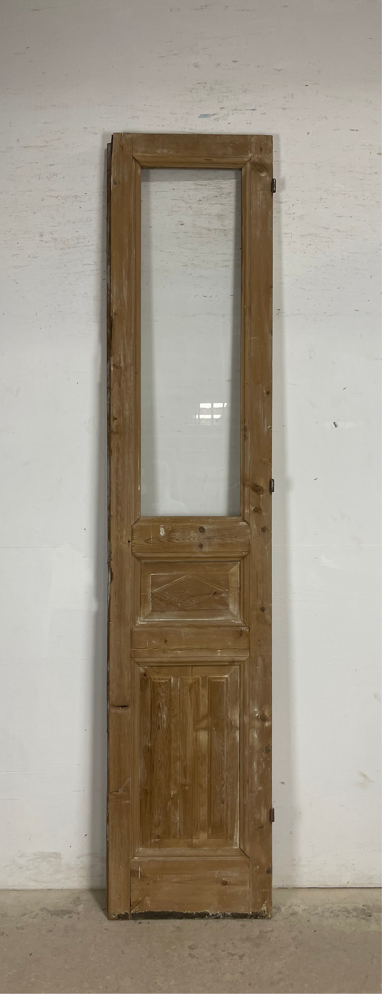 Antique French Panel Door with Glass (102.5 x 21.5) M270