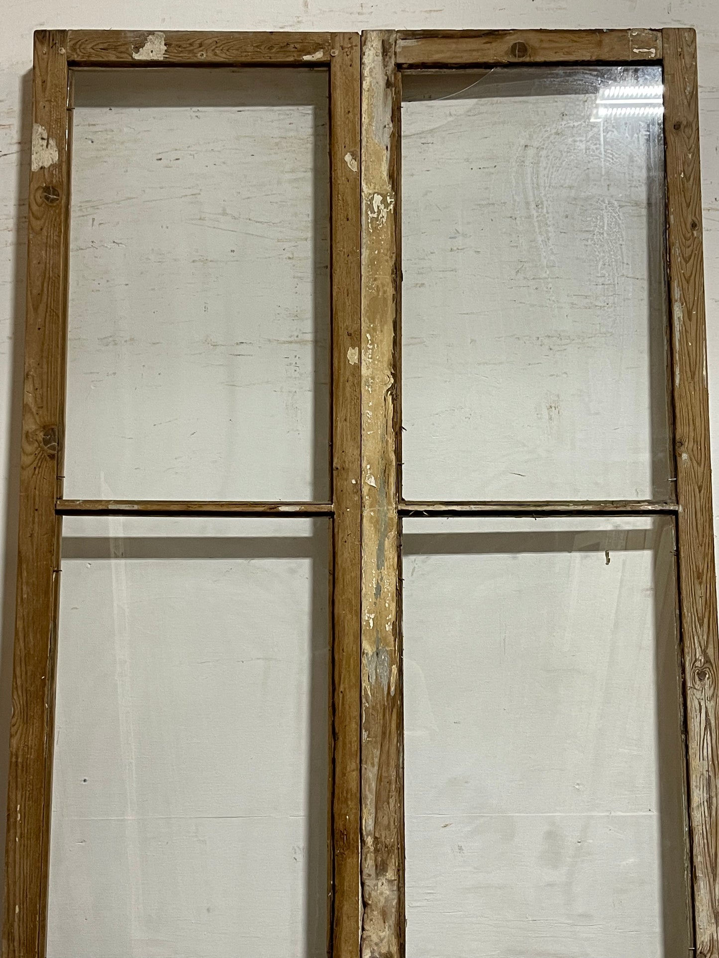 Antique French Panel Doors with glass (100x44.5) K310
