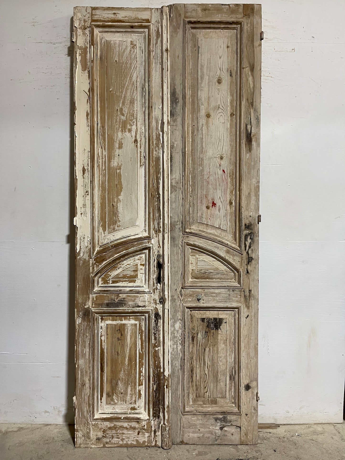 Antique French Panel Door with Carving (103x43.5) L005