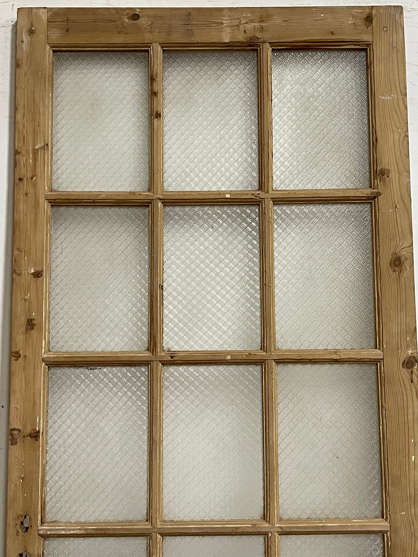 Antique French Panel Door with Glass (88x36) K326 single