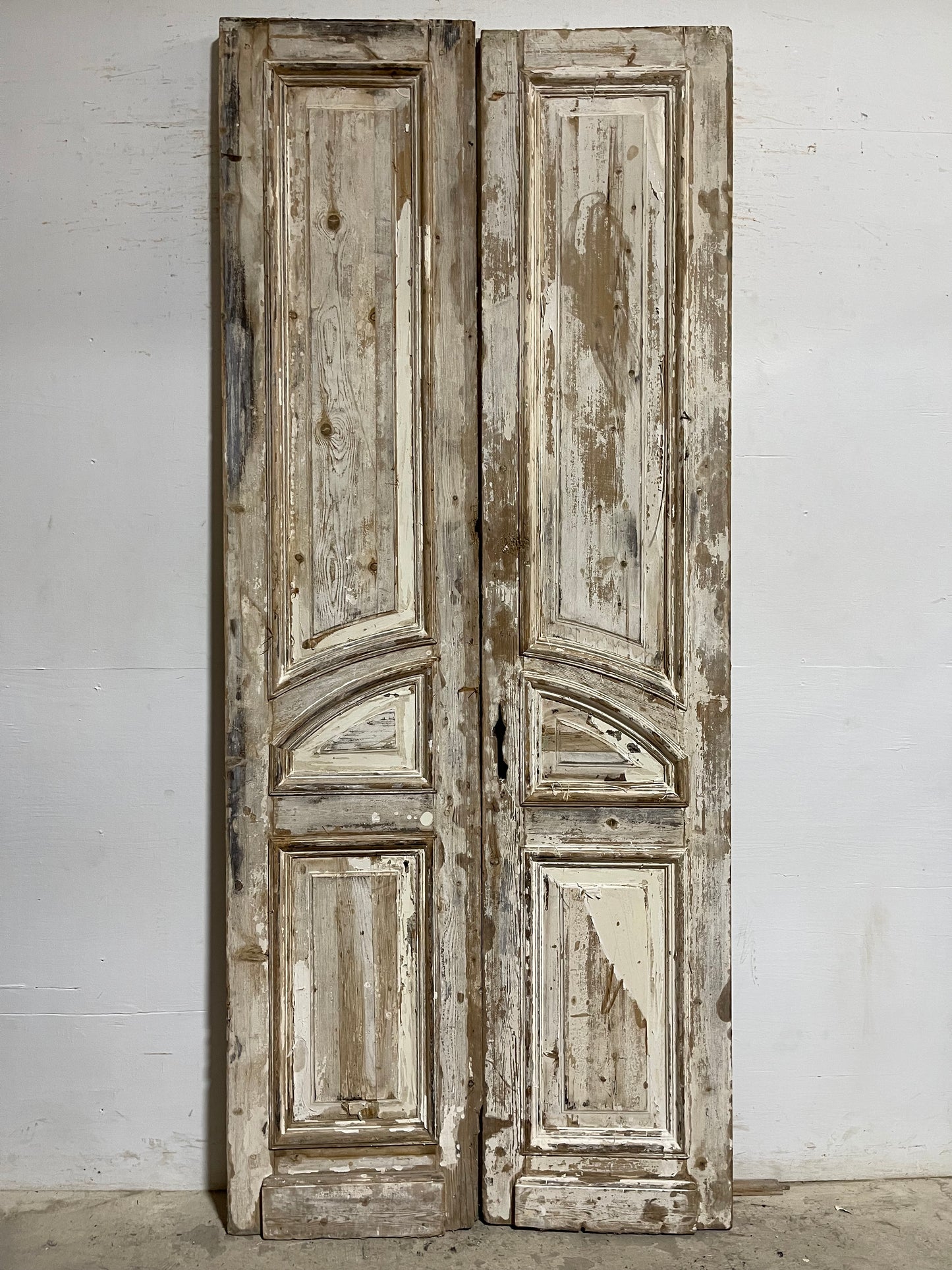 Antique French Panel Door with Carving (103x43.5) L005