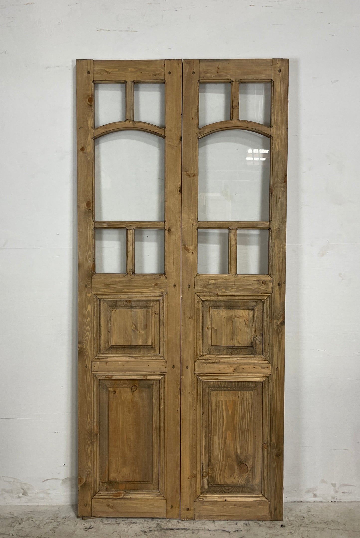 French Panel door with glass  (79.75 x 36) N021