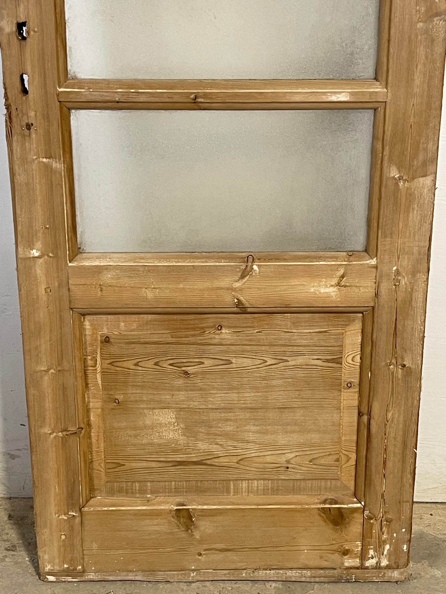 Copy of Antique French Panel Door with Glass (86.25x28) L133
