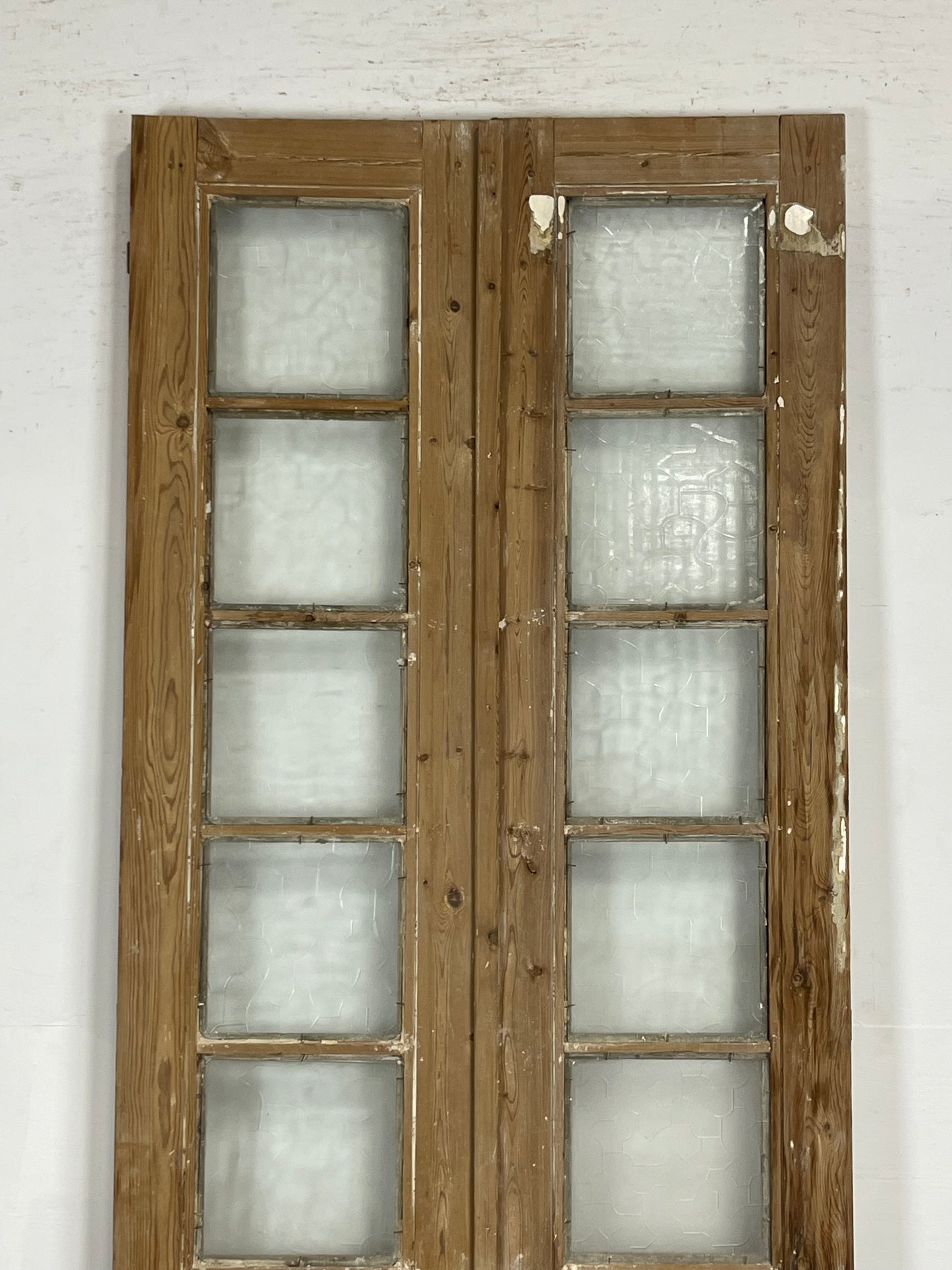 Antique French Panel Doors with glass (93x35.25) M121