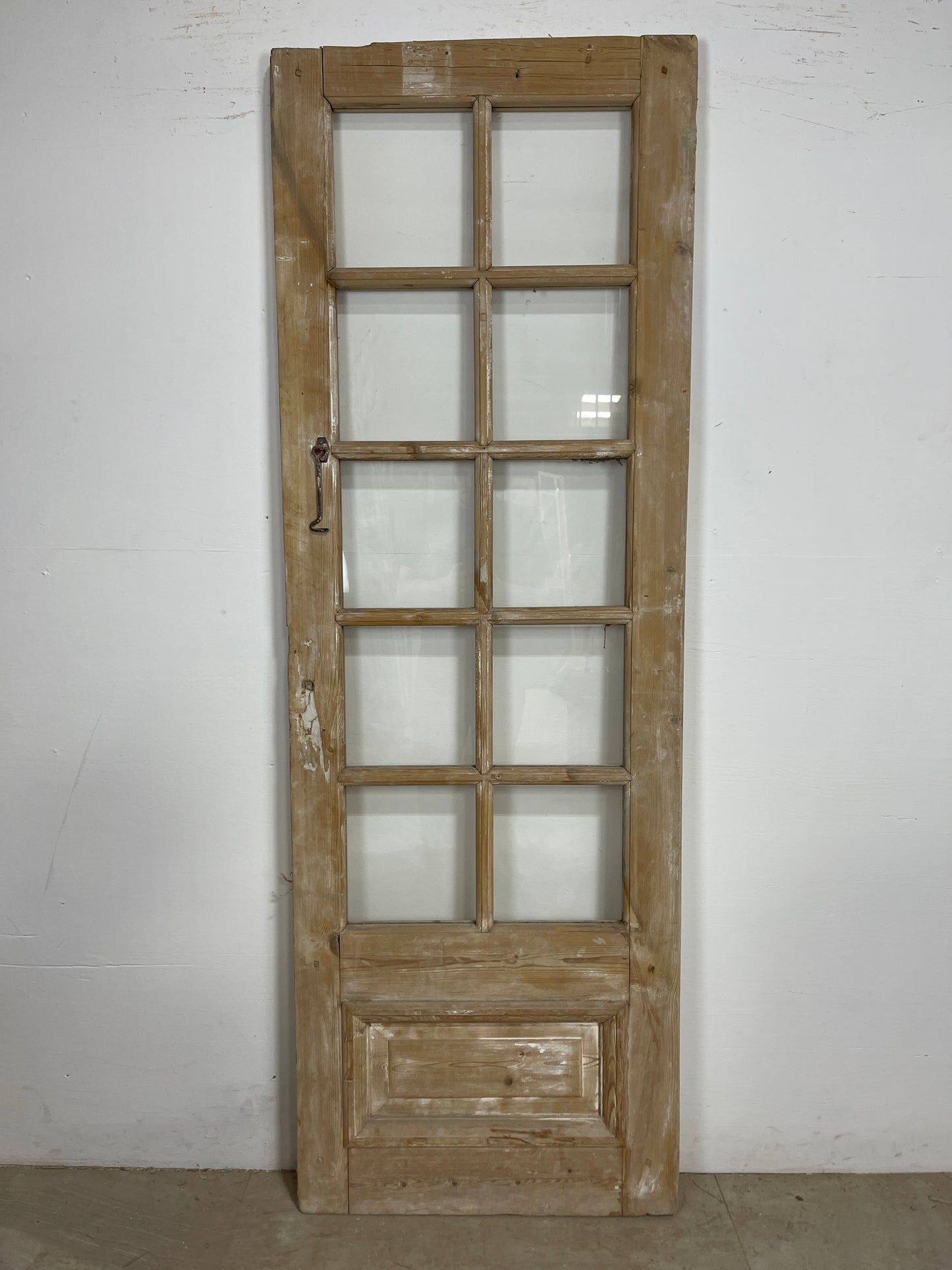 Antique French Panel Door - Single with glass (80.5x28) O245