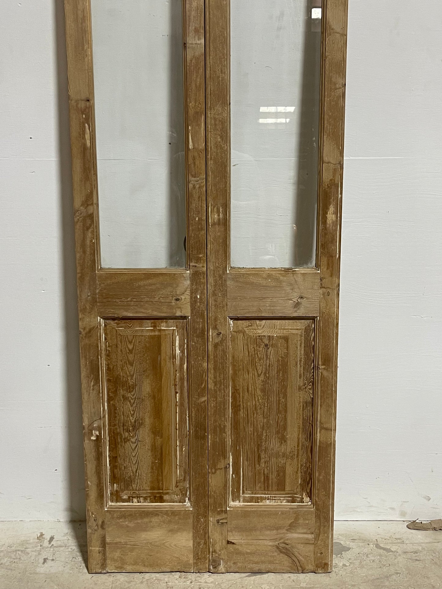 Antique French Panel Doors wirth Glass (94x29.25) J307