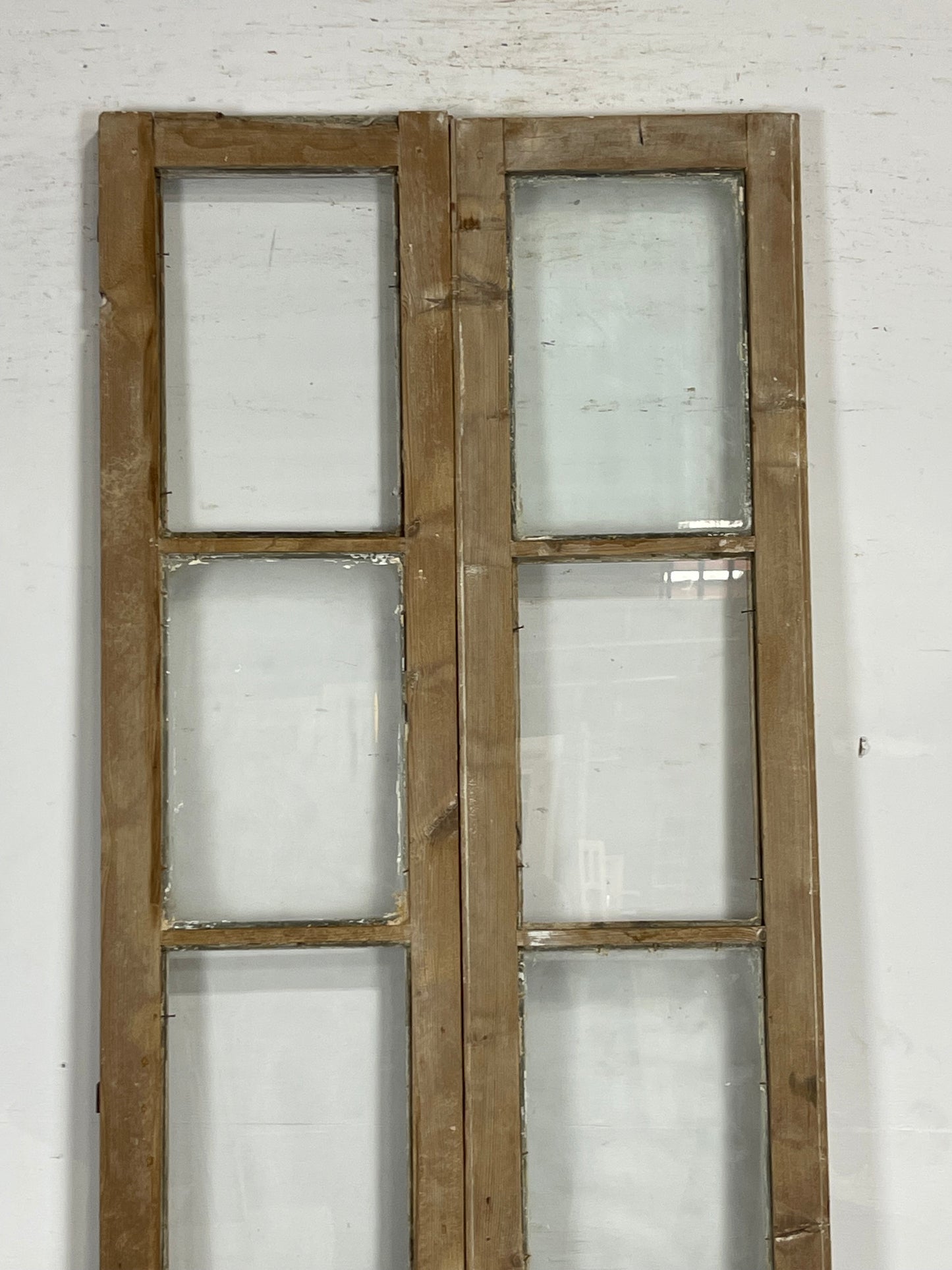 Antique French Panel Doors with glass (91.5x30.5) M072