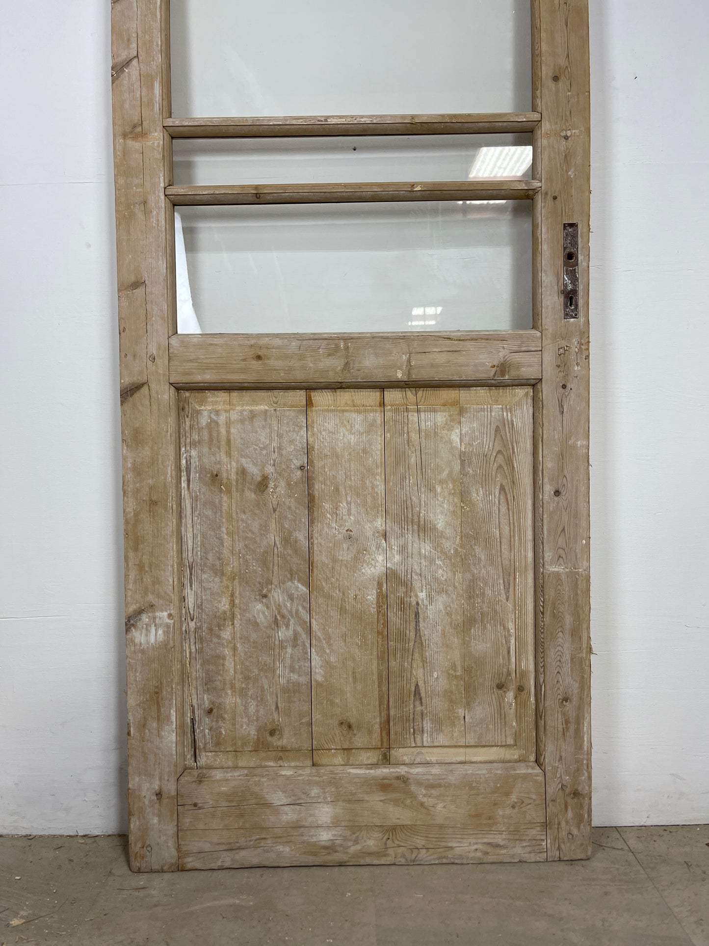 Antique French Panel Door - Single with glass (86.5x31.5) O268