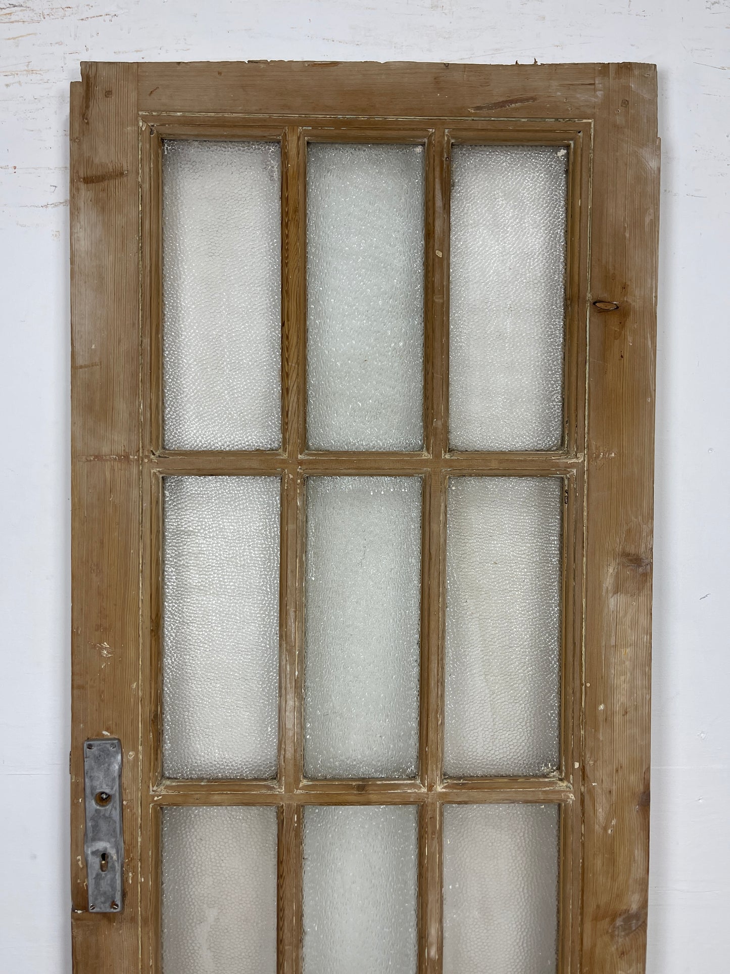 Antique French Panel Door - Single with glass (83.25x28.25) O265